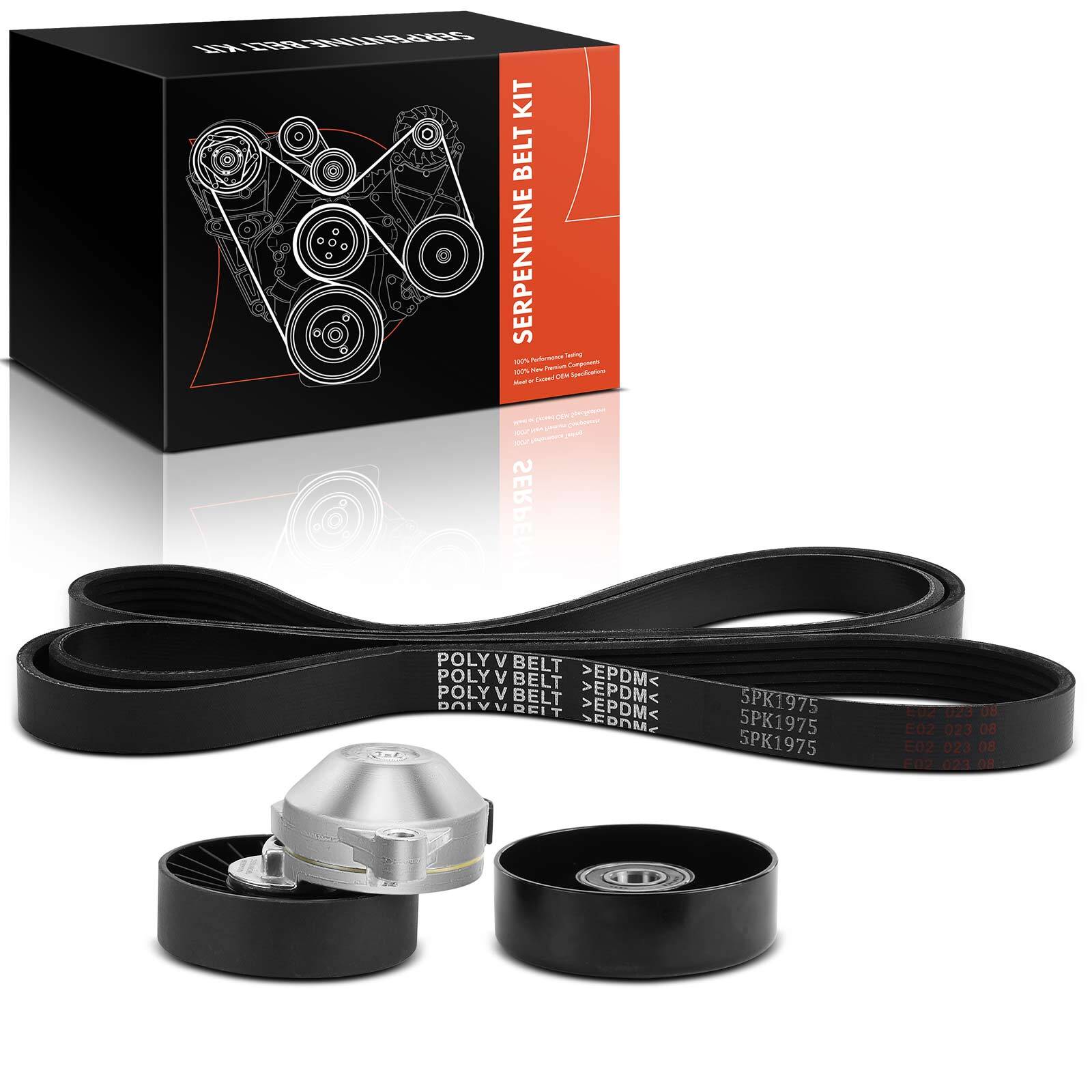 3x Serpentine Belt Drive Component Kit for Saturn SC 1992 SC2 SL2 SW2 L4 1.9L