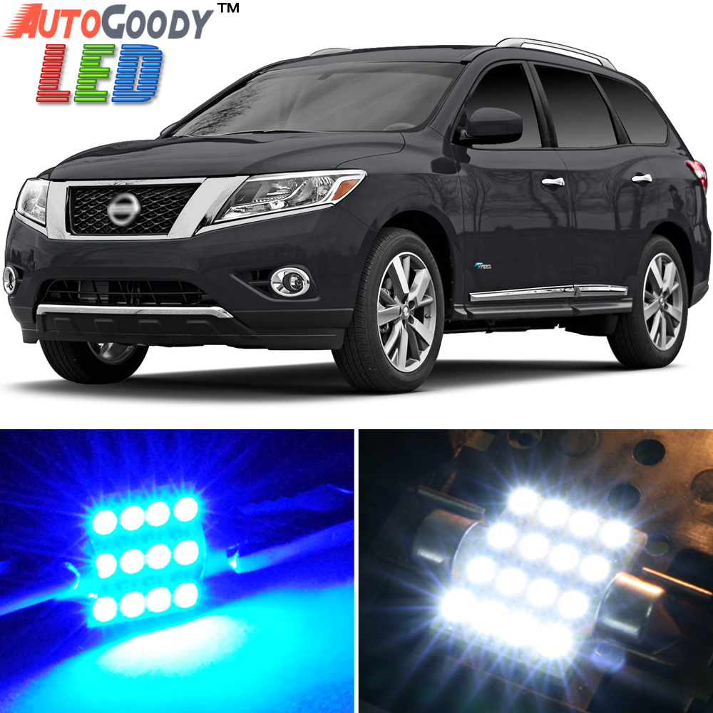 10 x Premium Blue LED Lights Interior Package for Nissan Pathfinder 13-15 + Tool