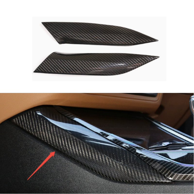 2pcs Real Carbon Fiber Center Control Side Trim Cover for BMW M2 G87 2023-2024 2pcs Real Carbon Fiber Center Control Side Trim Cover for BMW M2 G87 2023-2024