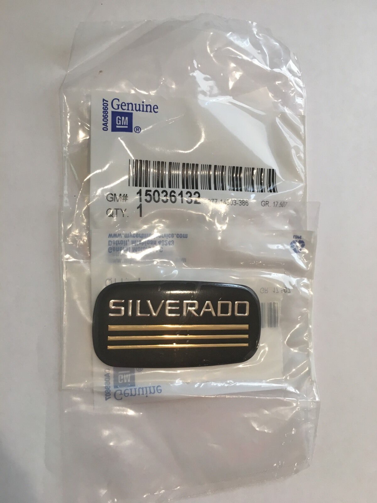 1988-1999 Chevrolet Silverado Black and Gold Silverado Body Side Emblem New OEM