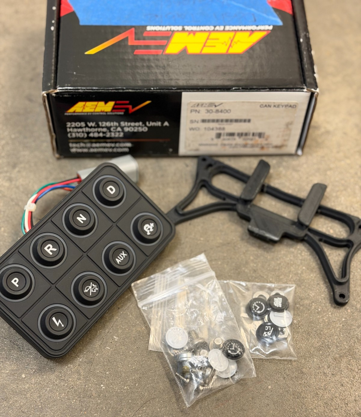 Unsealed AEM 30-8400 CAN Keypad Ctrl Kit w/ Harness Mount Bracket & Buttons Unsealed AEM 30-8400 CAN Keypad Ctrl Kit w/ Harness Mount Bracket & Buttons