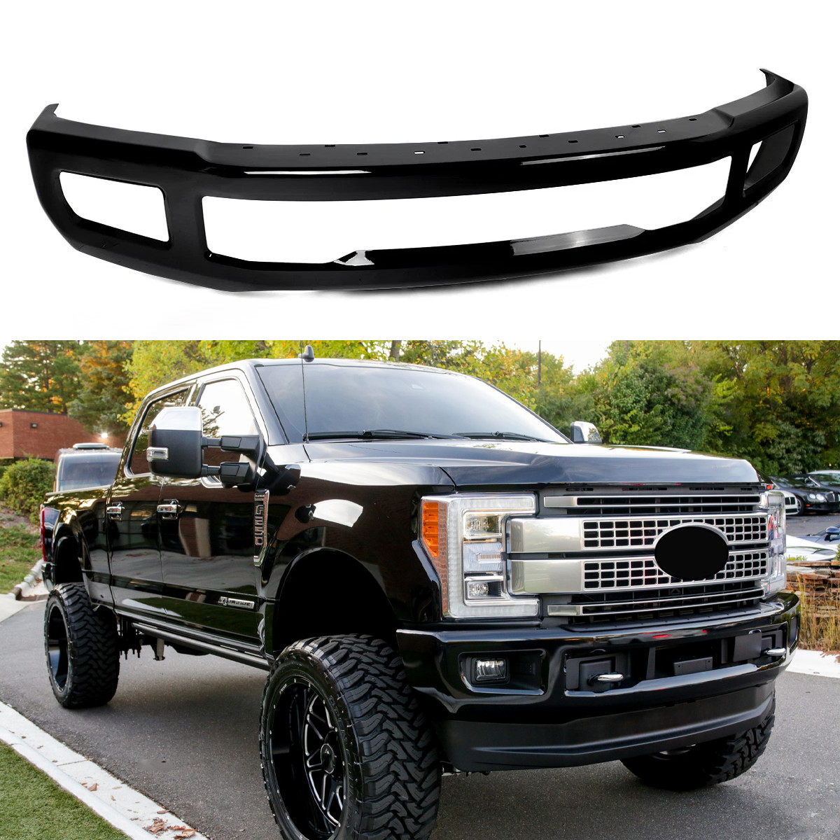 Front Bumper Bar Shadow Black For 2017-19 Ford F250 F350 F450 F550 191275666913
