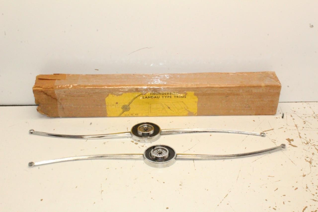Vintage NOS Aftermarket 1960s Thunderbird Landau Bars Hot Rod Ornament Hearse