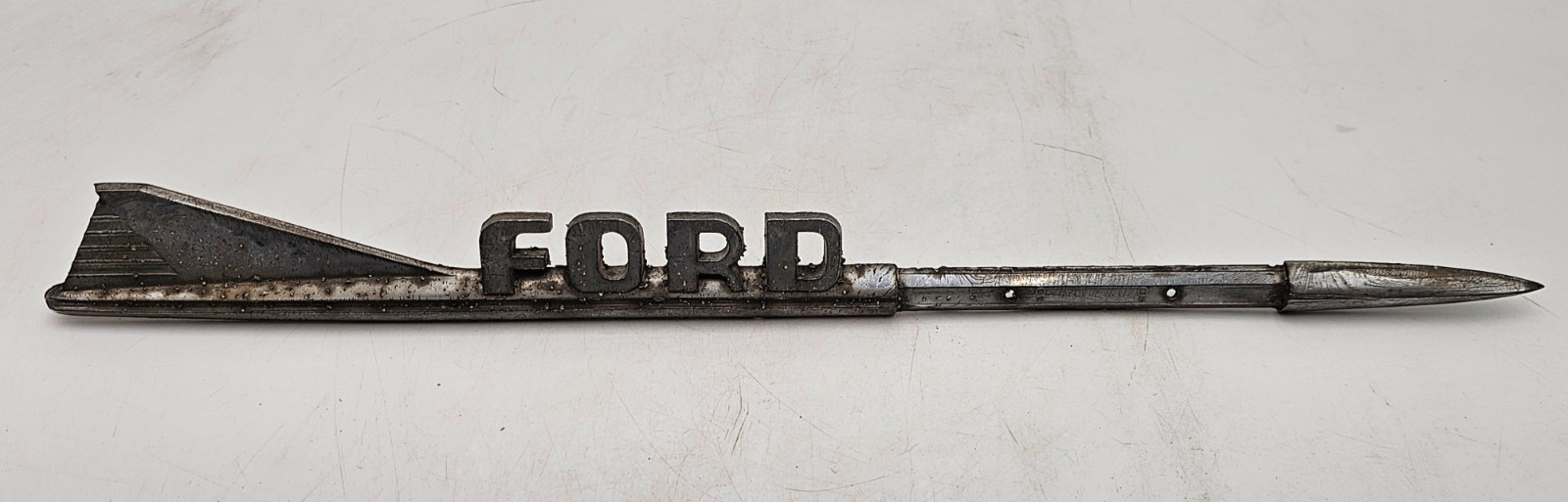 Vintage 1958 Ford F-100 Truck Emblem RH 9121012-A 16720-A Side Hood Emblem Vintage 1958 Ford F-100 Truck Emblem RH 9121012-A 16720-A Side Hood Emblem