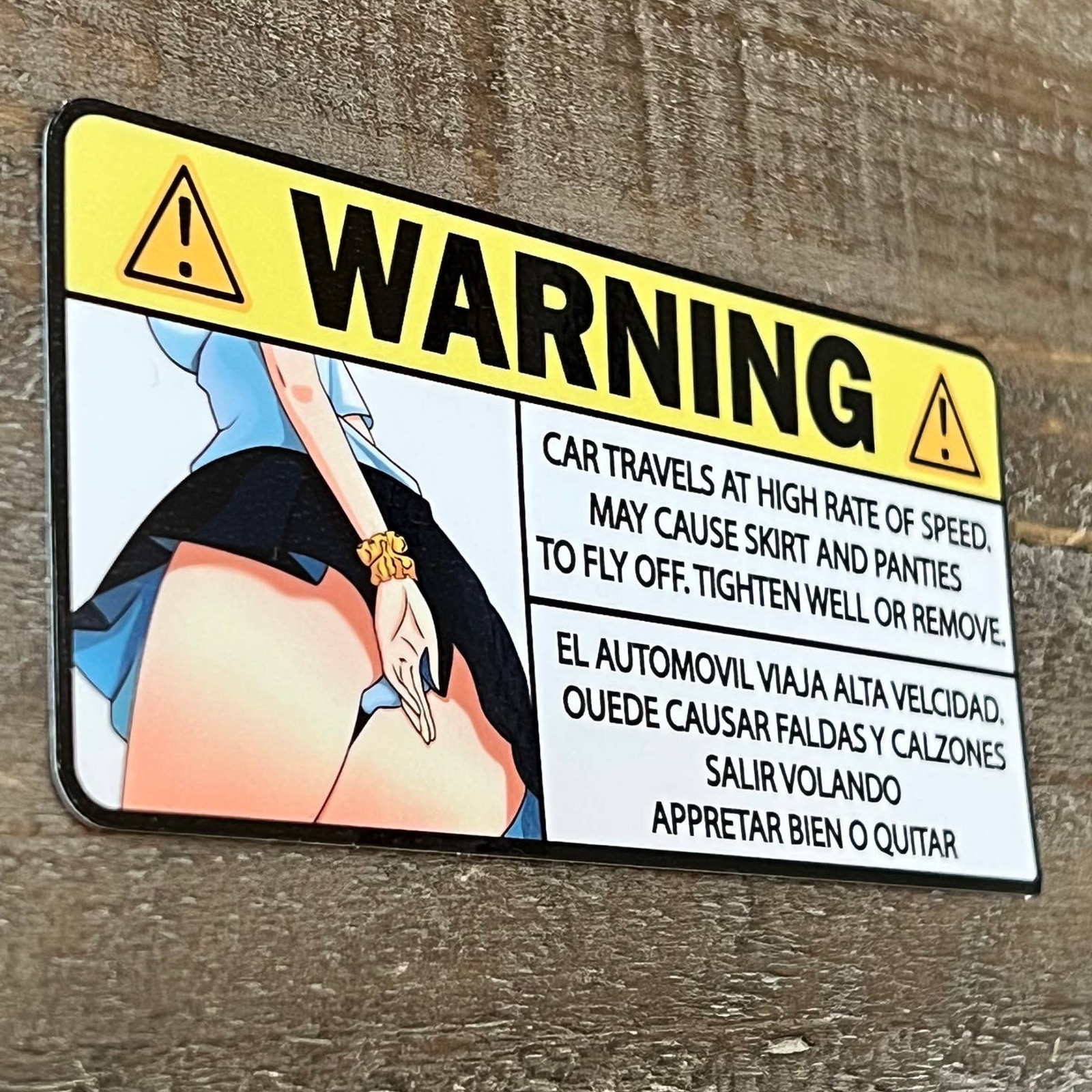Car Warning | Funny | Anime Car Warning | Car Warning Sticker | Mechanic | 5