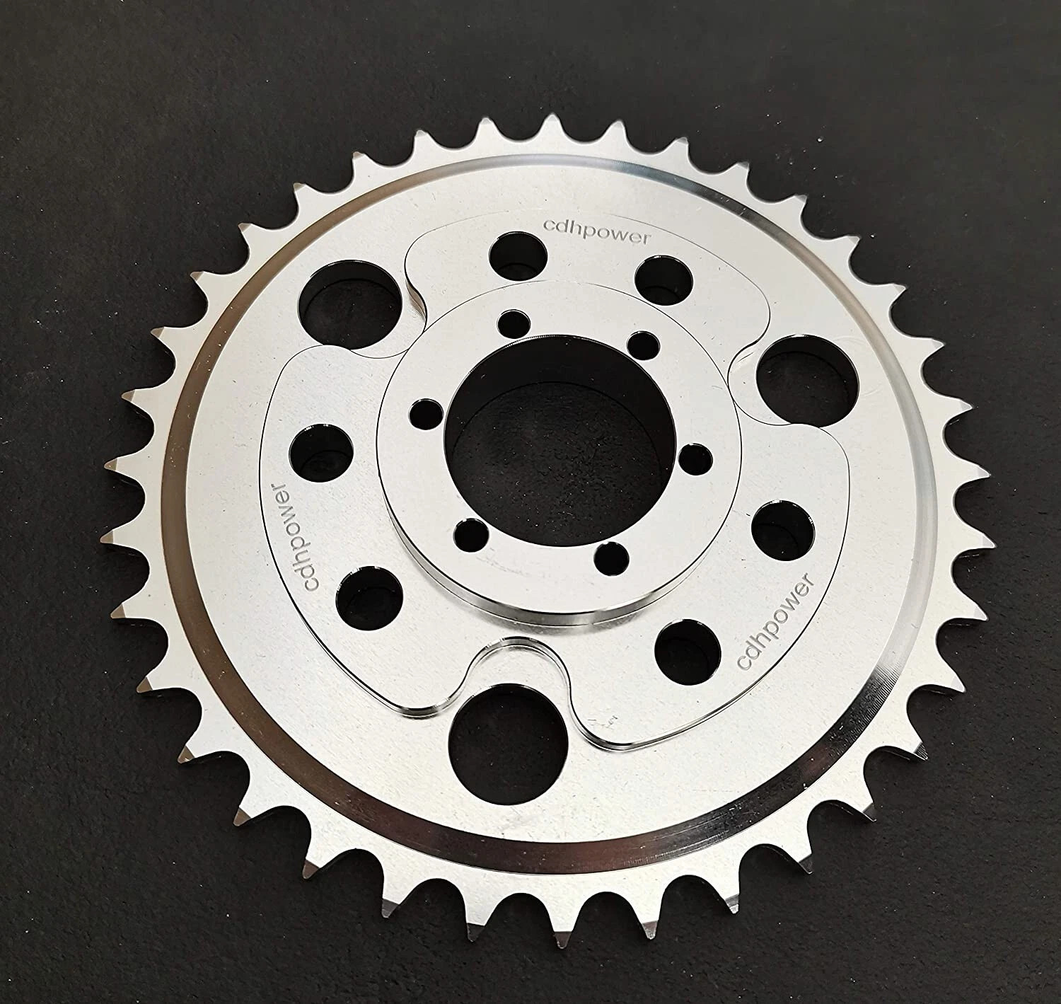 CDHPOWER Aluminum Disc Brake Rotor Adapter & 36T Sprocket- Gas Motorized Bicycle CDHPOWER Aluminum Disc Brake Rotor Adapter & 36T Sprocket- Gas Motorized Bicycle