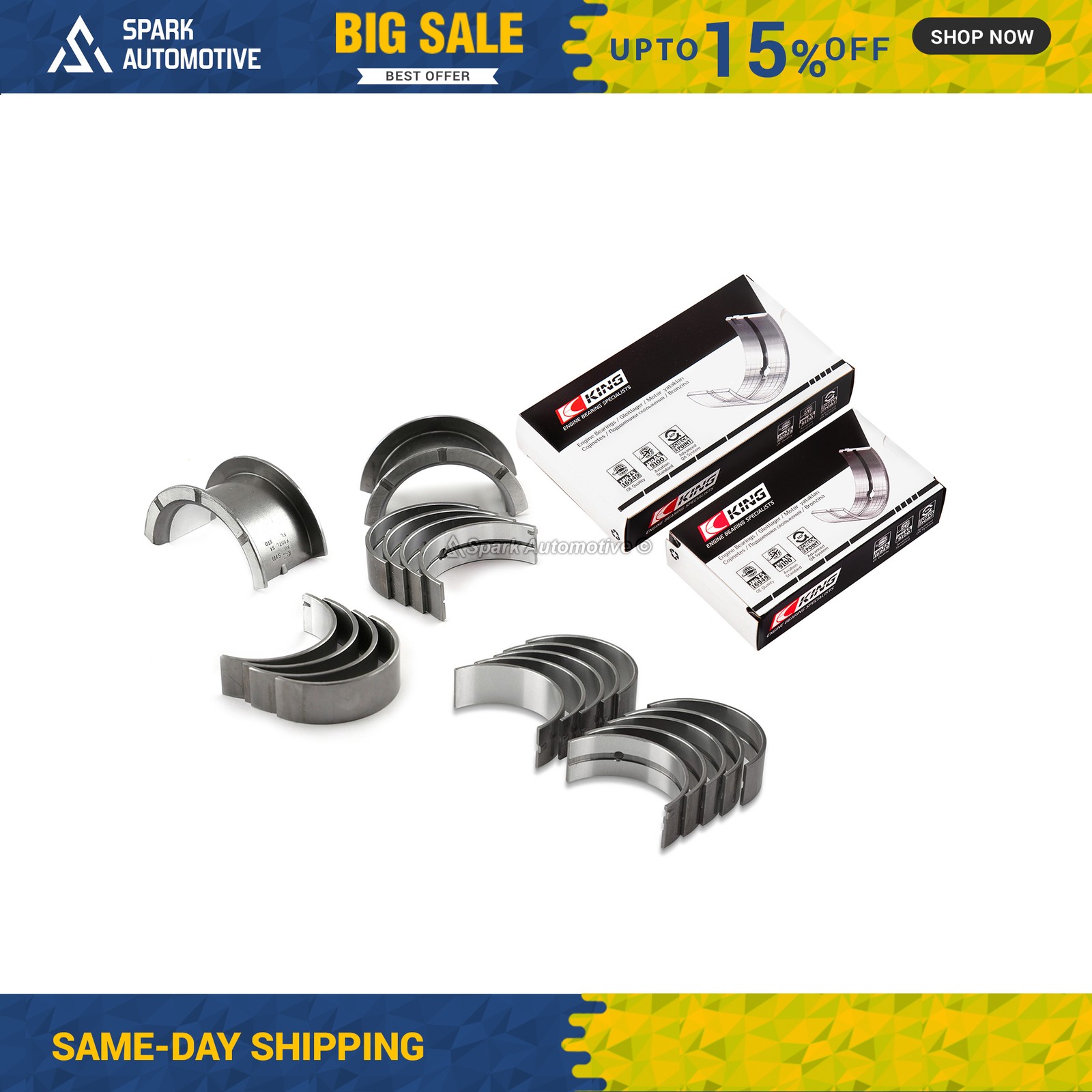 King Main Rod Bearings Fit 11-17 Ford Mustang GT F-150 5.0 DOHC VIN F
