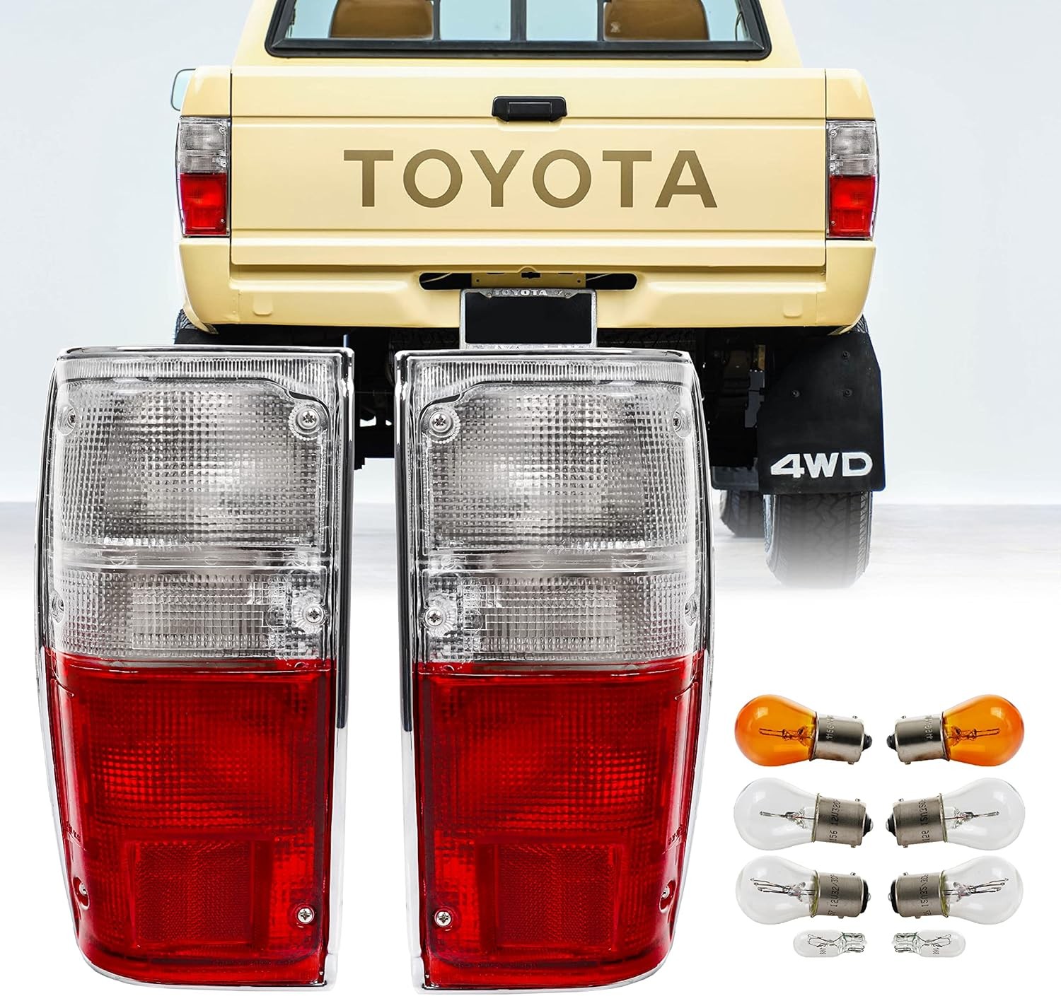 USR 84-88 4Runner Tail Toyota Pickup All Models Red/Clr TailLight 