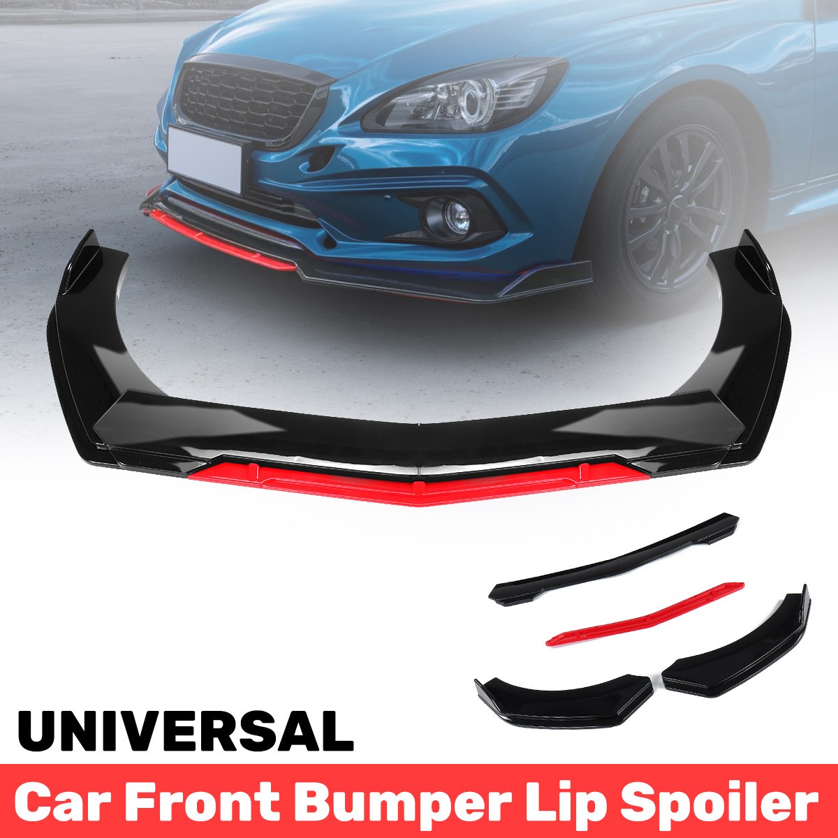 4x Car Front Bumper Lip Splitter Lip Body Kit Spoiler Diffuser Universal For BMW