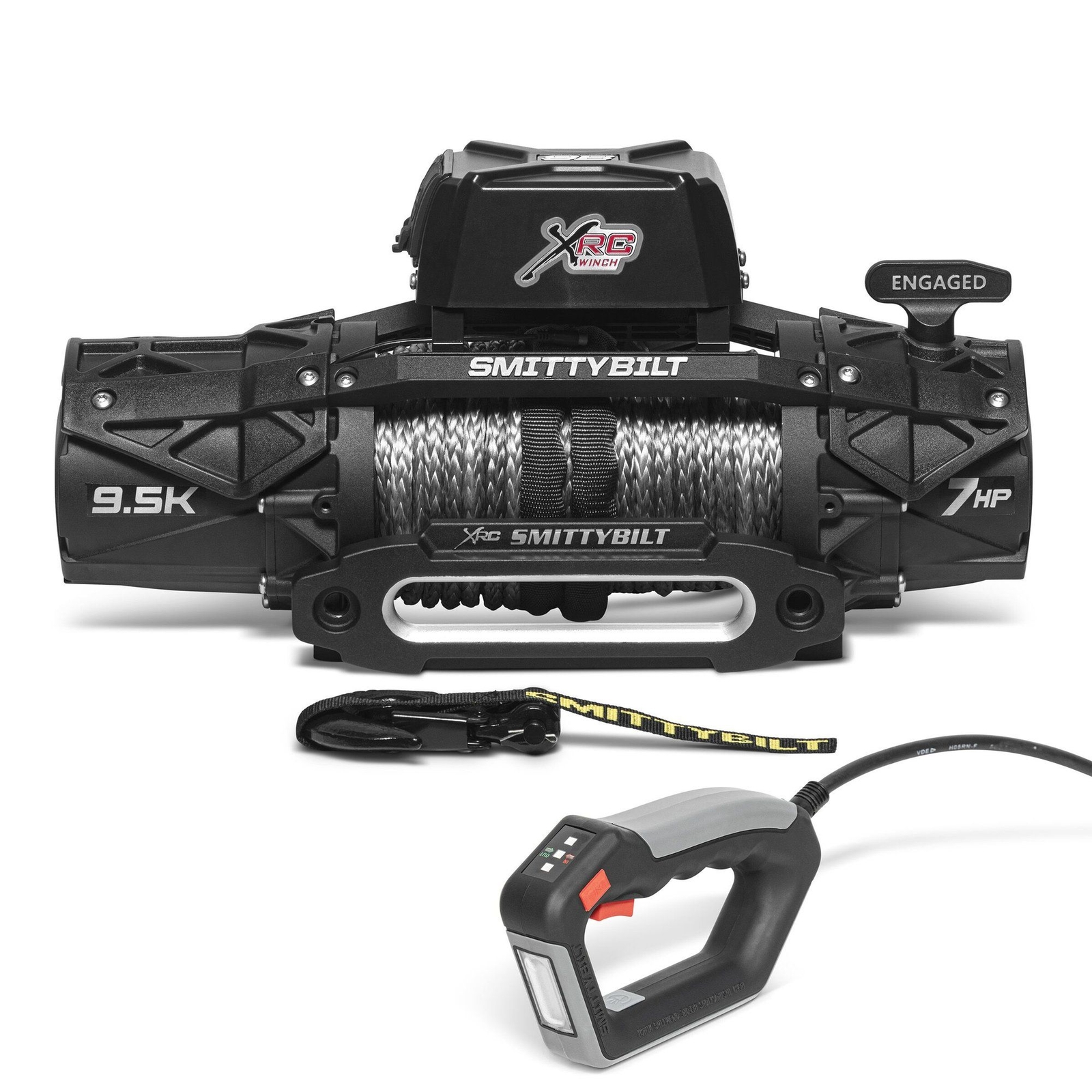 Smittybilt XRC Gen3 9.5K Comp Winch with Synthetic Cable IP67 Hawse Fairlead