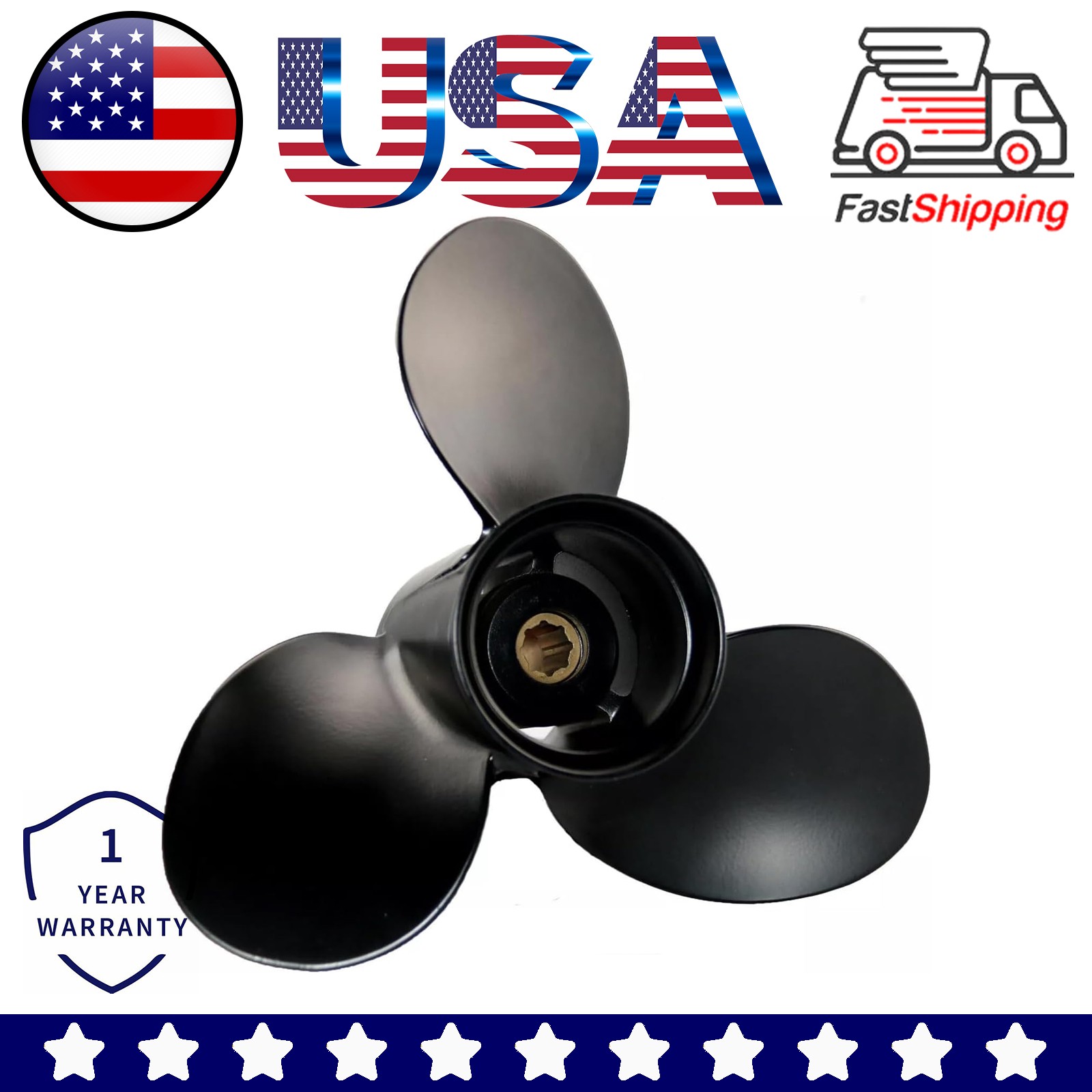 Boat Propeller 9x8 For Mercury Outboard Engine 6 8 9.9hp 15HP (2/4-Stroke) RH
