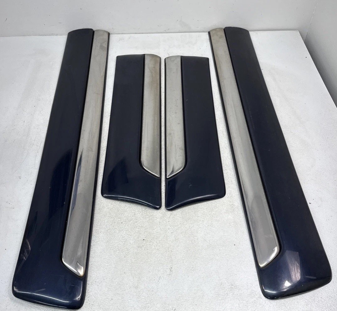 00-06 GMC Yukon XL Exterior Front Rear Door Molding Trim Set  Blue OEM