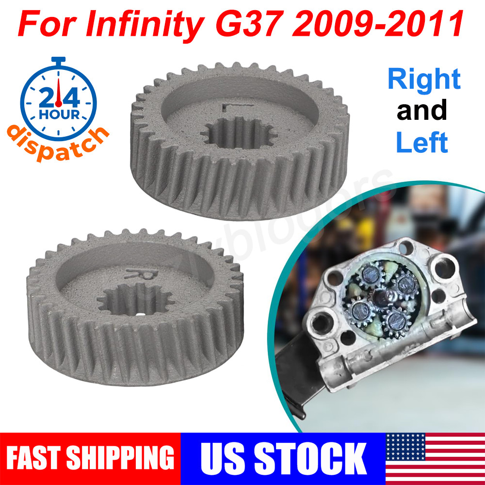 For 2009-2011 Infiniti G37 Aluminum Convertible Flapper Gears Left + Right, Pair