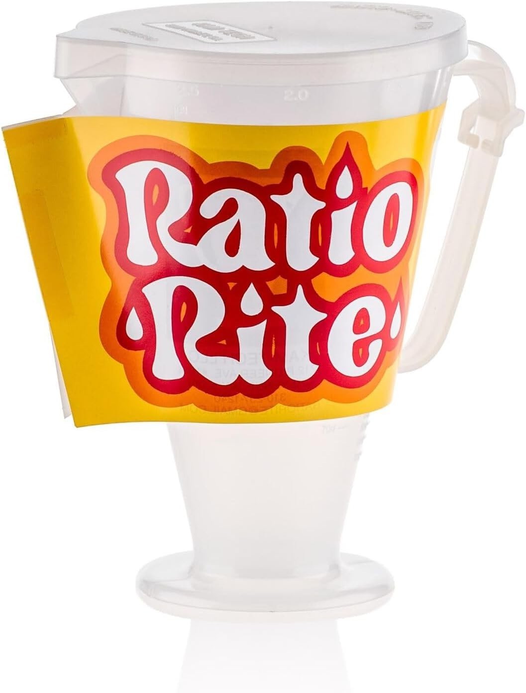 Ratio Rite Original Measuring Cup + Lid for Gas-Oil Pre-Mix, Clear