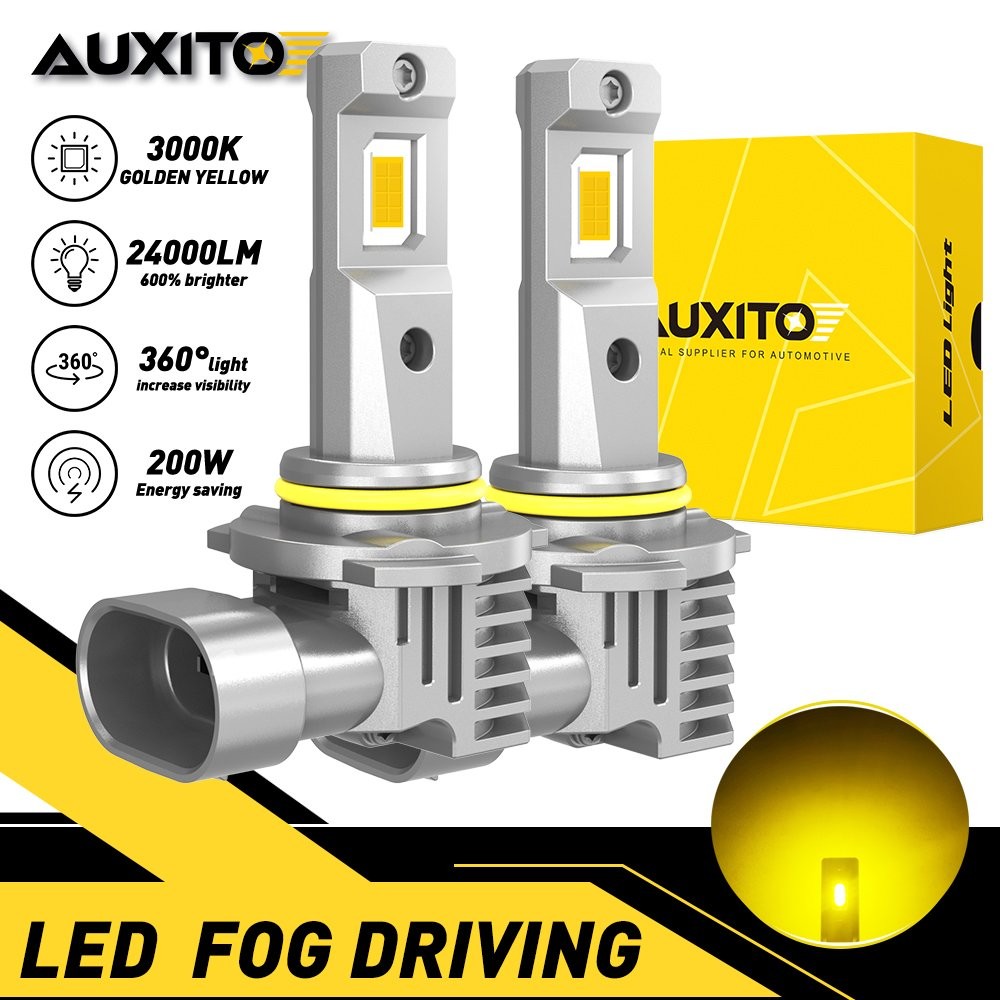 AUXITO Yellow H10 Fog Driving LED Light Bulb Kit 9145 9140 3000K Super Bright G2