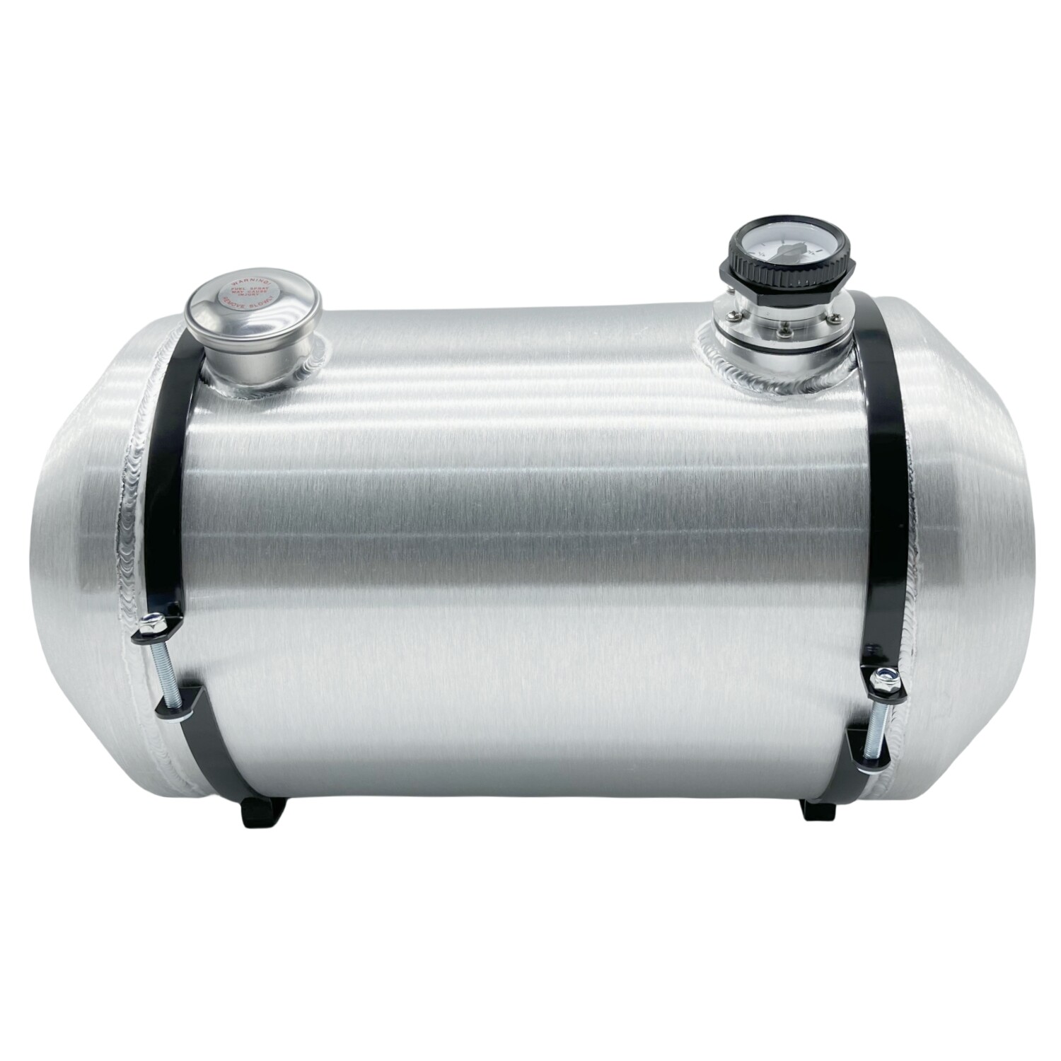 12x22\'\' 10 5/8 Gallons 1/4 NPT Spun Aluminum End Fill Fuel Tank W/Gauge