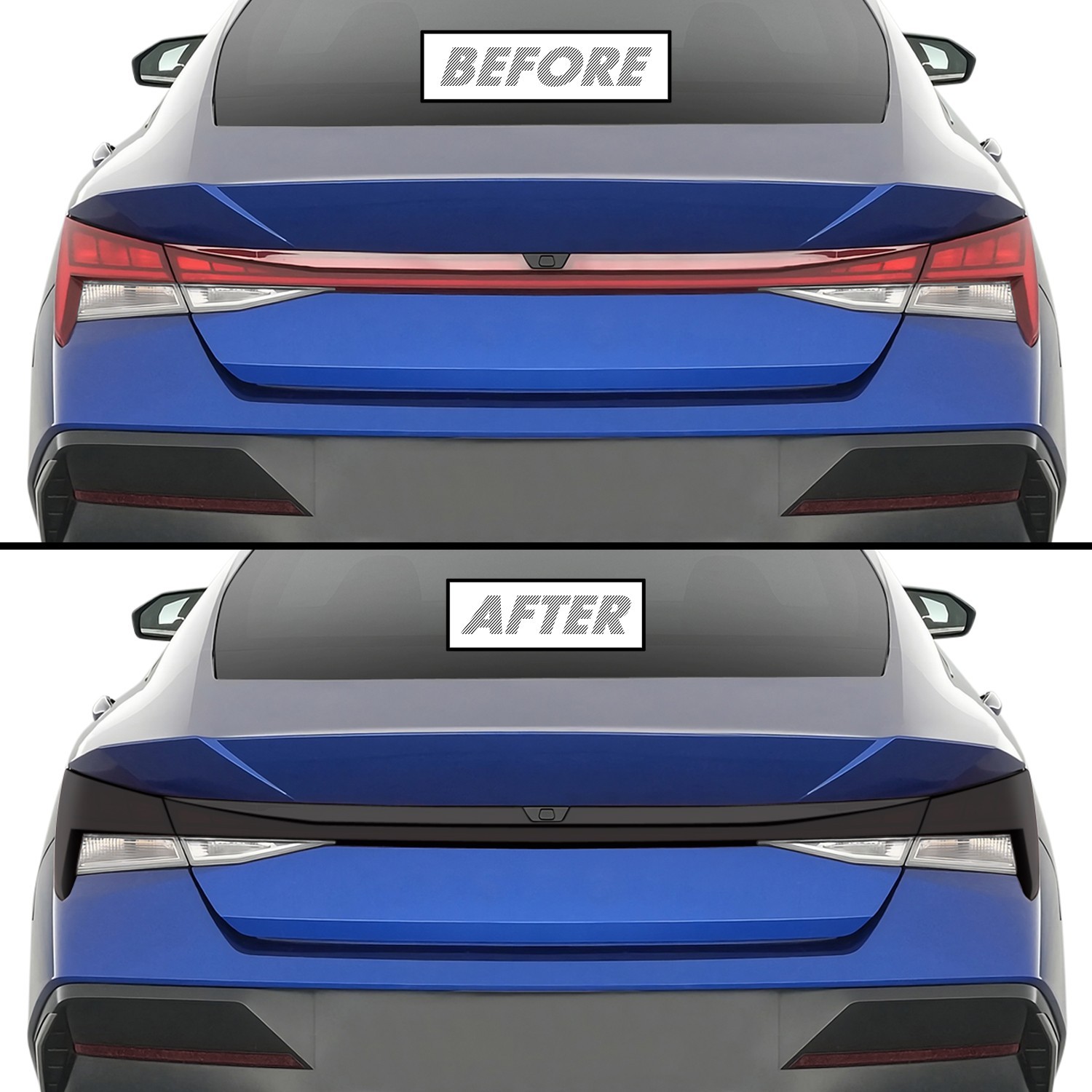 FOR 2021-2026 Hyundai Elantra Tail Light Cutout SMOKE Precut Vinyl Tint Overlays