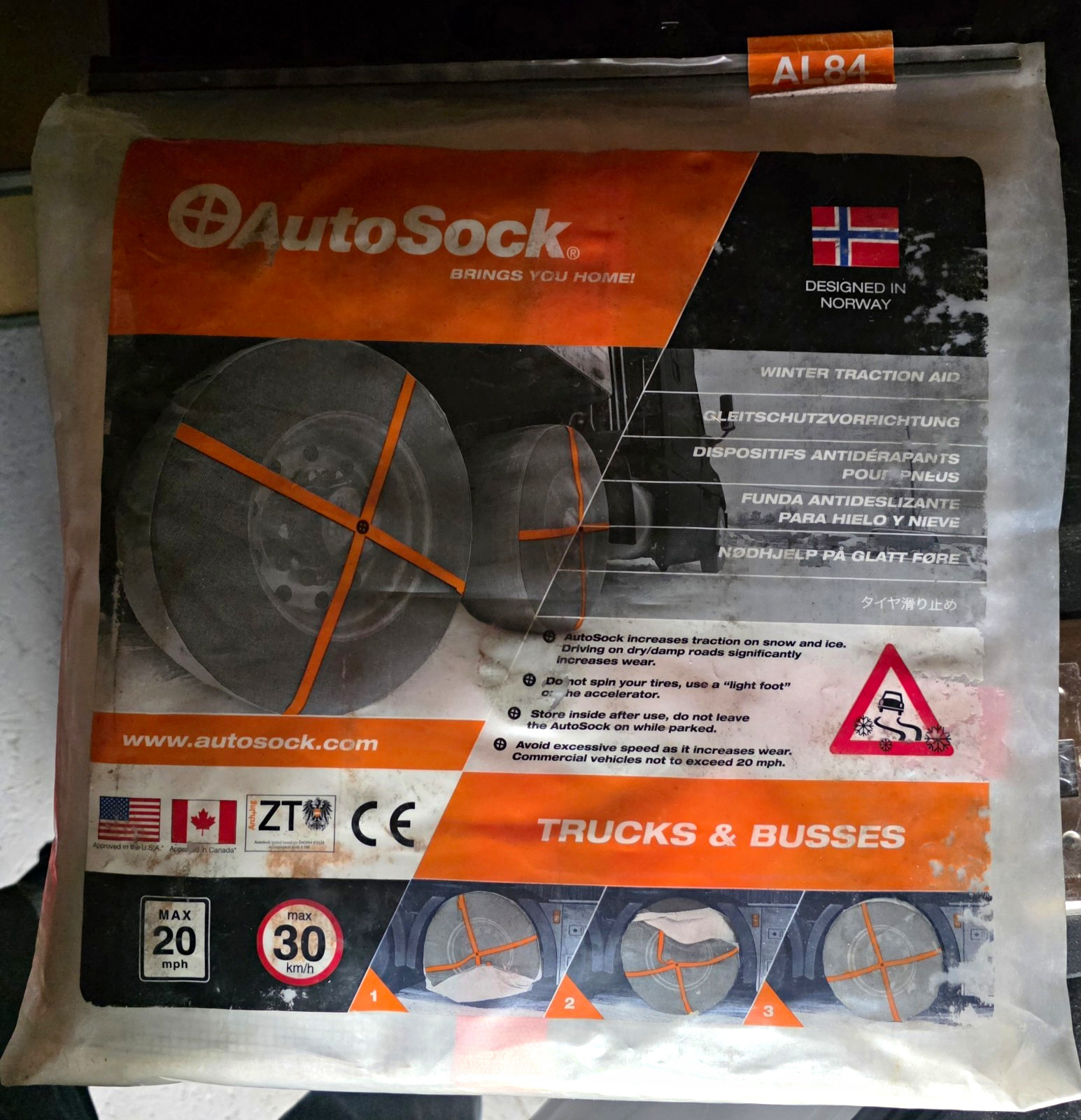 5 Pairs AutoSock Traction Device for Commercial Vehicles, Motor Homes, Buses