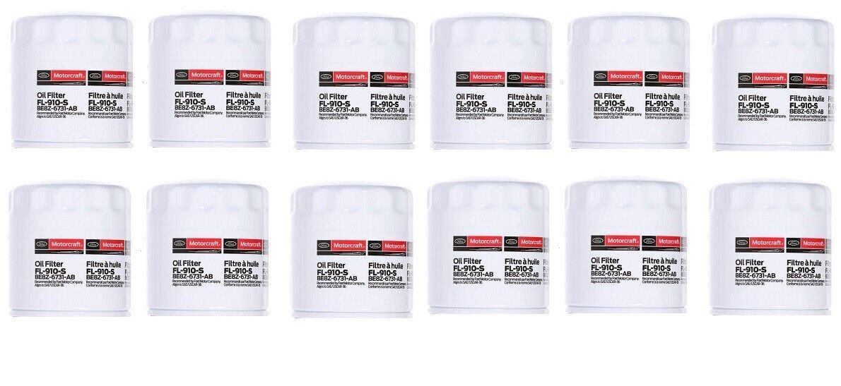 New Case of 12 Genuine Motorcraft Professional Engine Oil Filter FL-910S New Case of 12 Genuine Motorcraft Professional Engine Oil Filter FL-910S