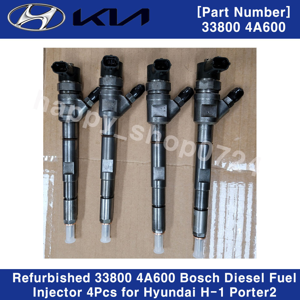 Refurbished 33800 4A600 Diesel Fuel Injector 4Pcs for Hyundai H-1 Porter2 