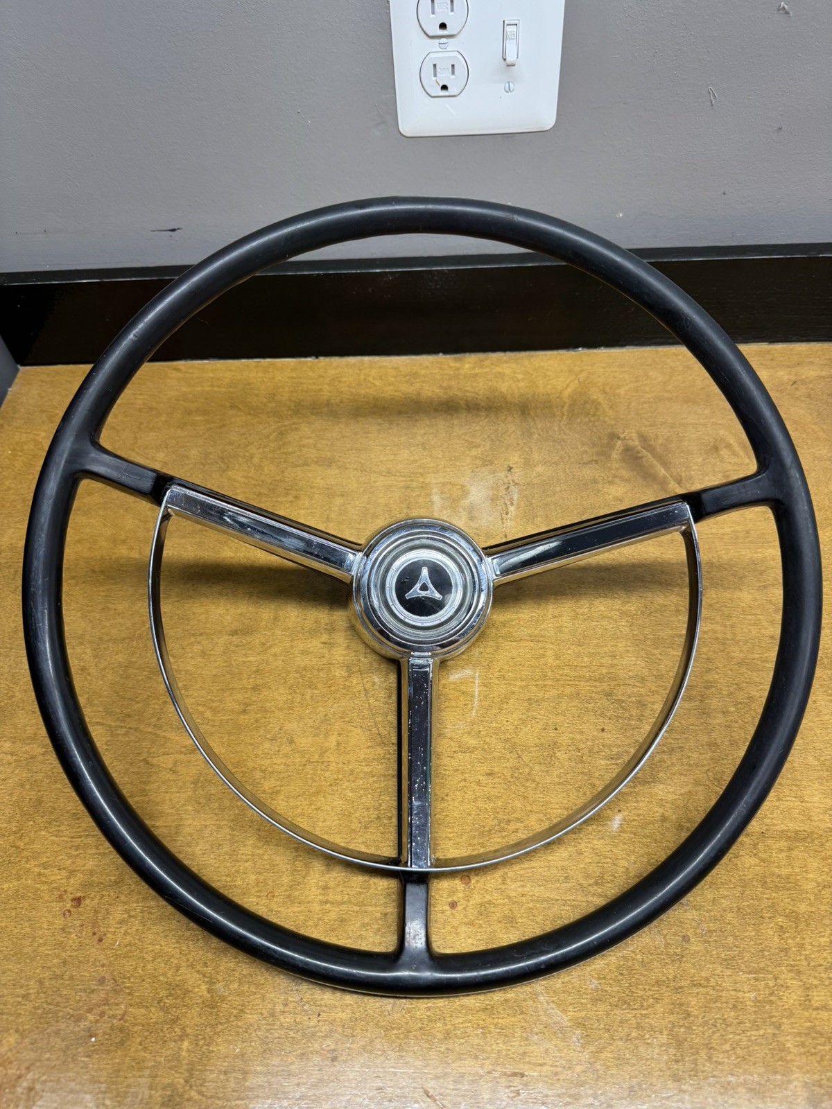 1967 1968 1969 Dodge Mopar A B Charger Steering Wheel Black No Cracks 1967 1968 1969 Dodge Mopar A B Charger Steering Wheel Black No Cracks