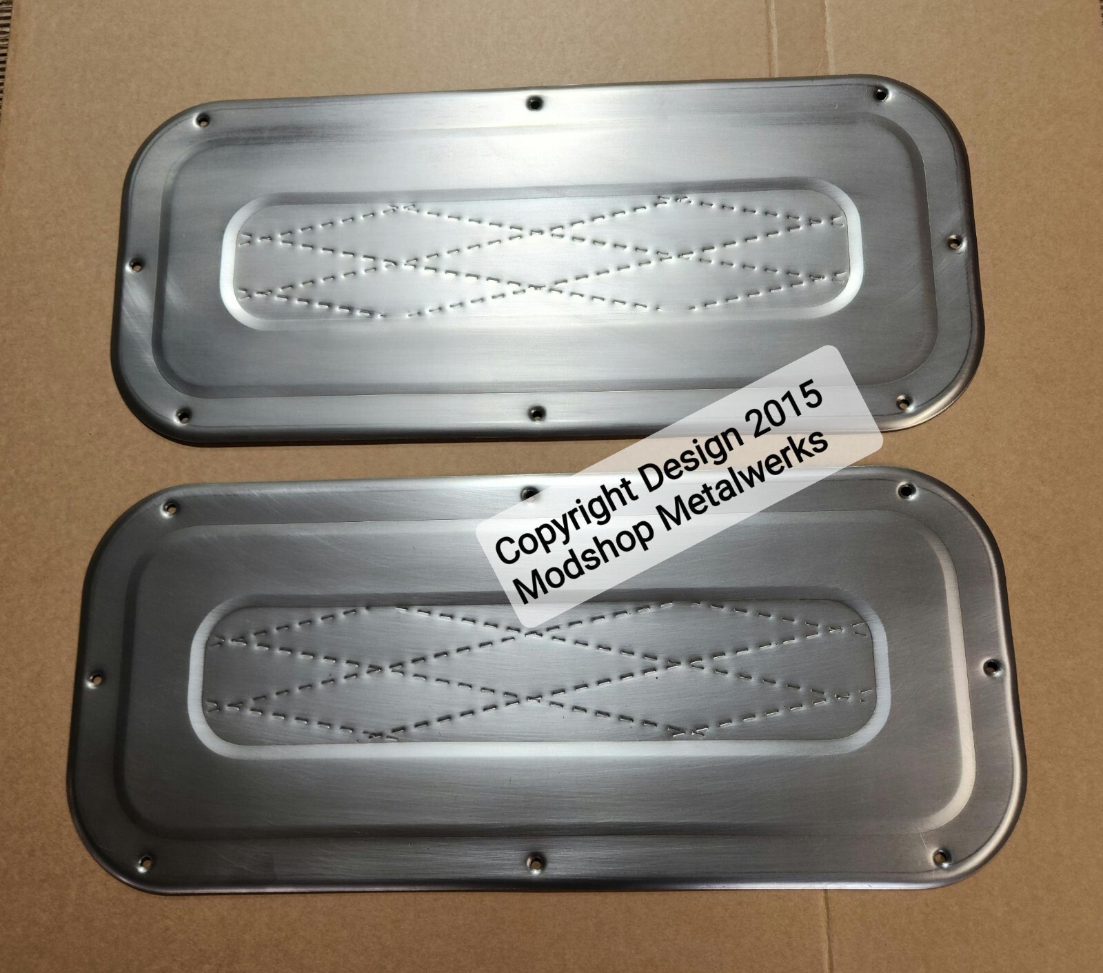 1948-1952 Ford F1 Truck Custom steel Lower Access panels Bead Roll Design/Stitch