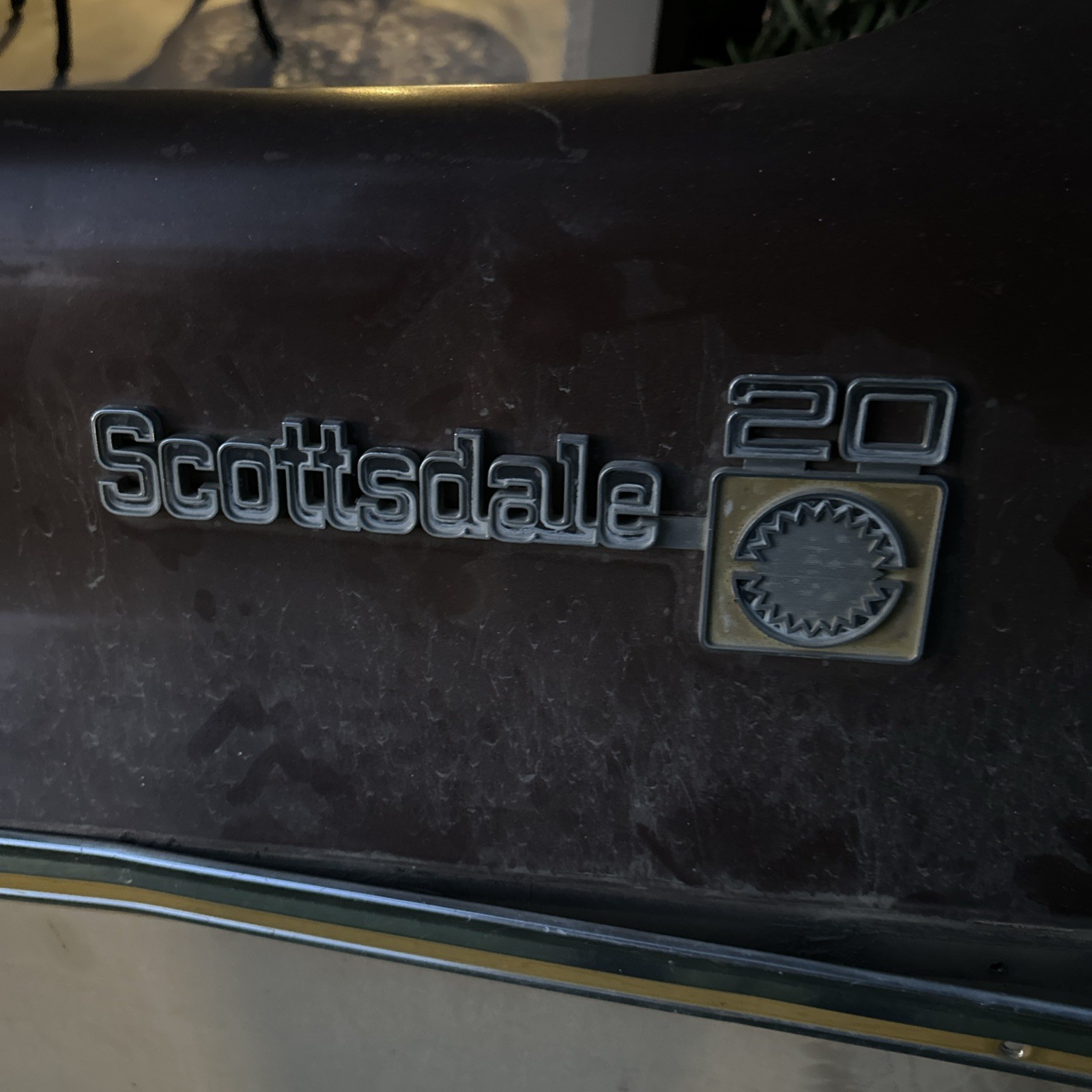 75 76 77 78 79 80 Chevy Scottsdale 20 Truck Fender Emblem Badge OEM GMC C20 Trim