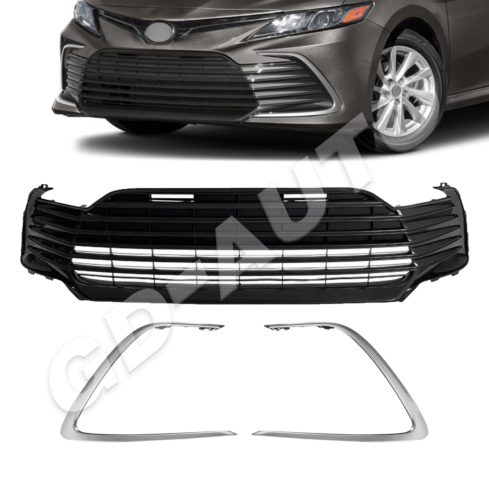 Fit 2021-2024 Toyota Camry LE XLE Front Lower Grill Grille Trim Molding