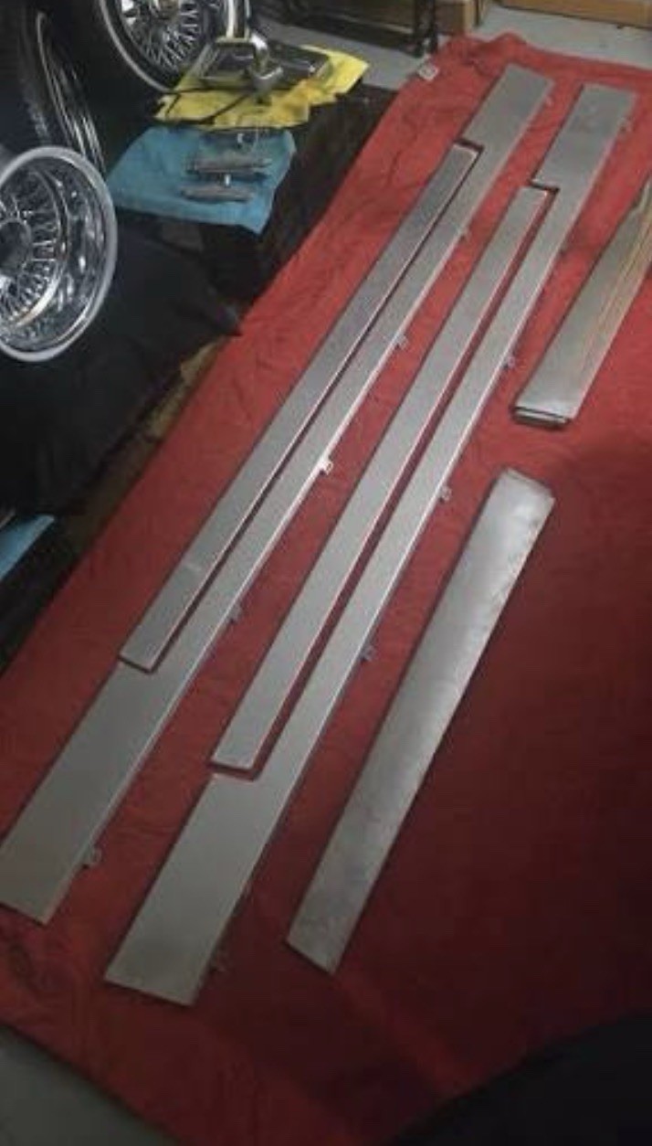 1980-1985 Cadillac Fleetwood Coupe Chrome Rocker Trim Set 6 Piece 
