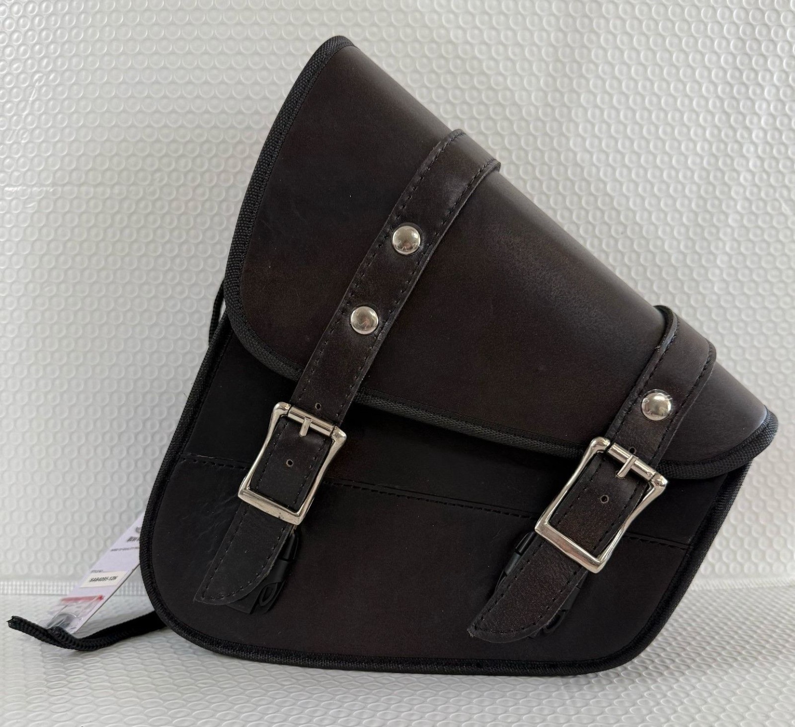 Premium Genuine Brown Leather Swing Arm Left Side Bag Biker Bag Water resistant Premium Genuine Brown Leather Swing Arm Left Side Bag Biker Bag Water resistant