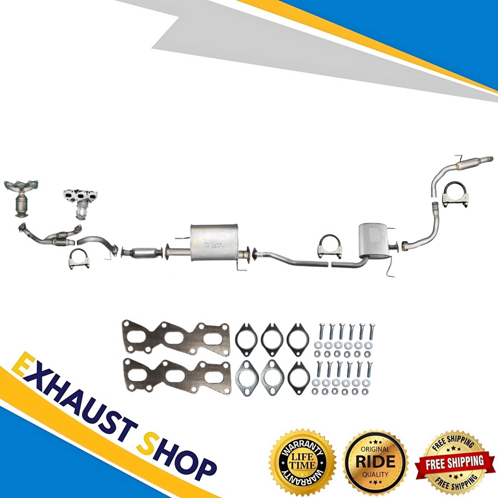 Full Exhaust System Fit 06-10 Kia Sedona 118.9\