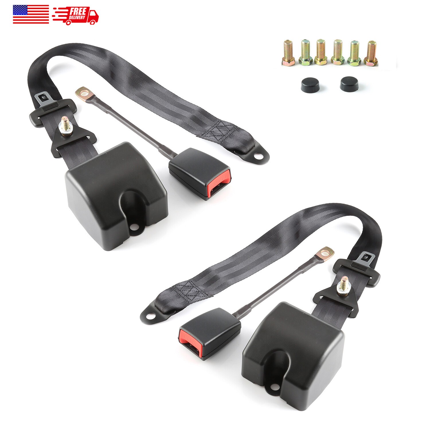 2pcs Fit For Mercedes-Benz SL-Class W113 Pagoda 1963–1971 3-point Seat Belts