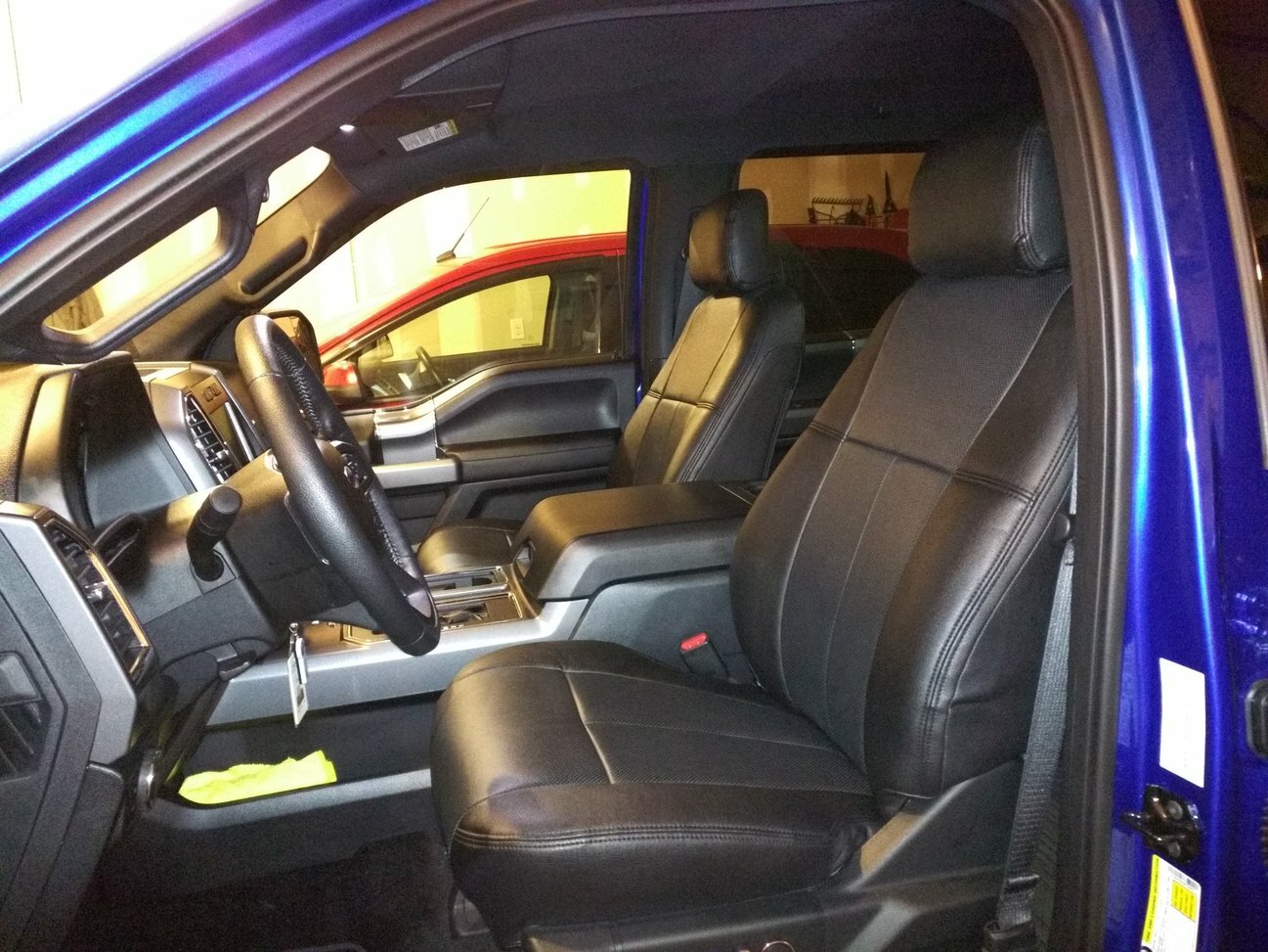 Clazzio Genuine Leather Black Seat Covers for 2015-2018 Ford F-150 Supercrew