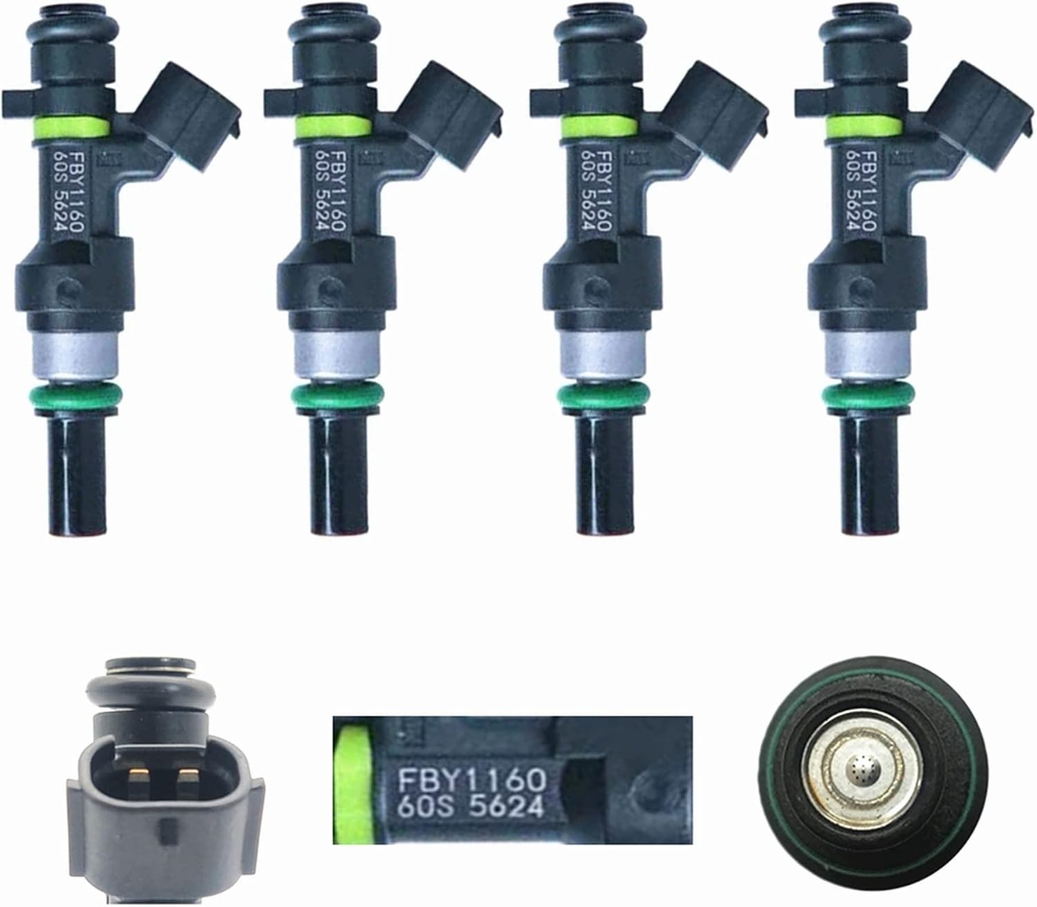 NEW OEM 4x Siemens Fuel Injectors Fits 09-11 Nissan Versa 1.6l I4 FBY1160