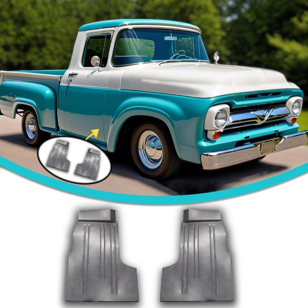 1957 1958 1959 1960 FORD PICKUP TRUCK FRONT FLOOR PANS F-100 F-250 SERIES PAIR 1957 1958 1959 1960 FORD PICKUP TRUCK FRONT FLOOR PANS F-100 F-250 SERIES PAIR