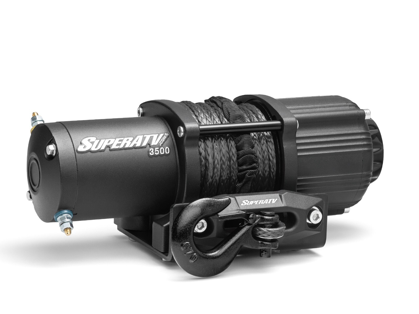SuperATV Heavy Duty 3500 Lb. Synthetic Rope ATV UTV Winch - With Wireless Remote