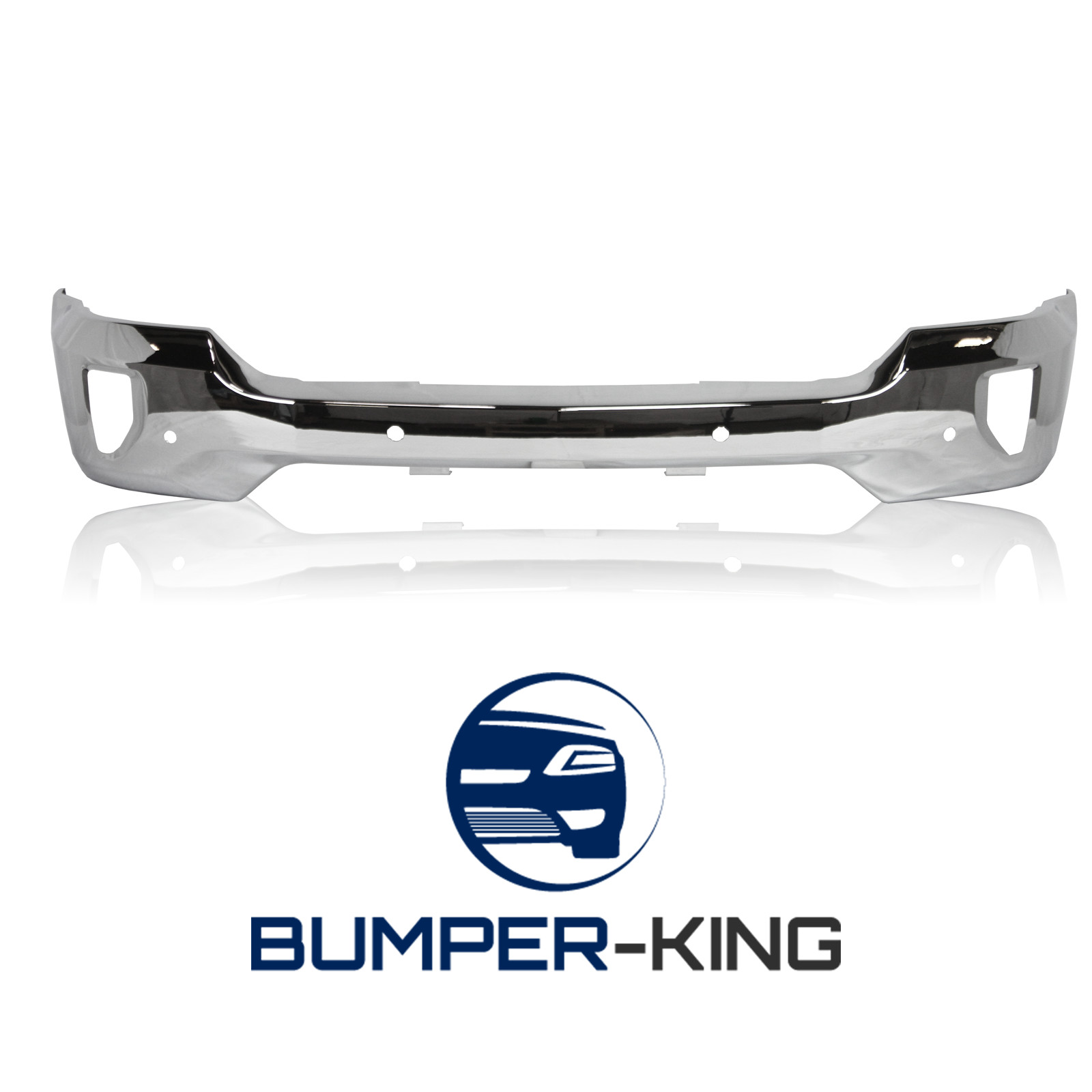 BUMPER-KING Chrome Front Bumper Bar for 2016-2018 Silverado 1500 w/ Park & Fog