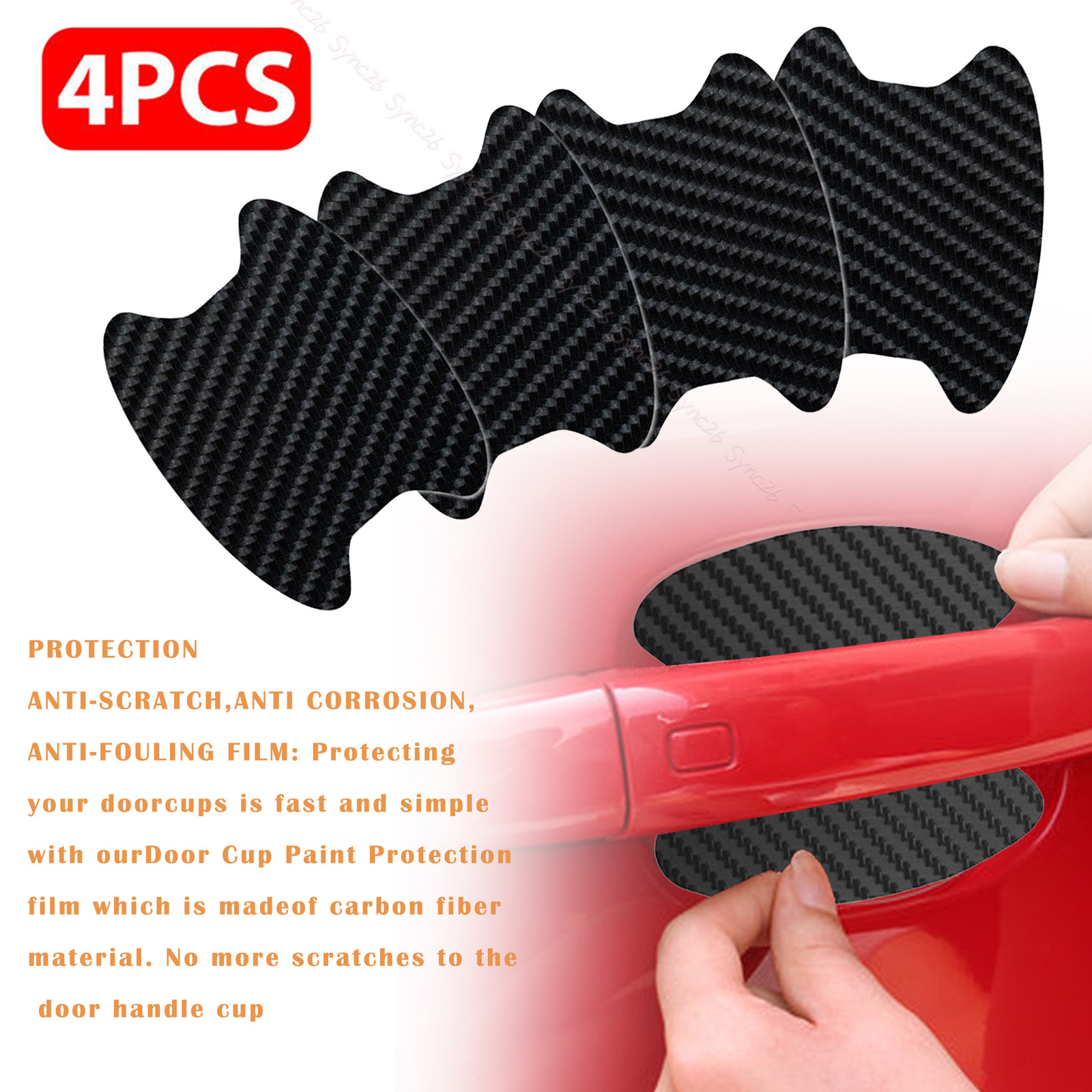 4x Door Handle Protector Film Anti-Scratch Stickers Car Accessories
