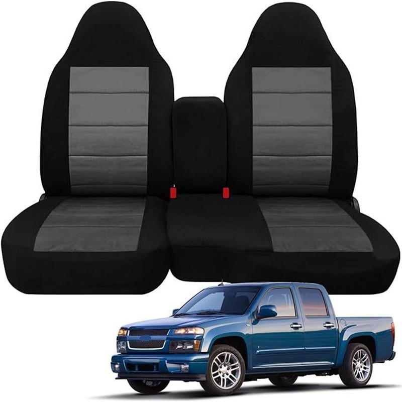 Front Set Car Seat covers Fits Chevy S10 truck 94-04 60/40 Seat with Console