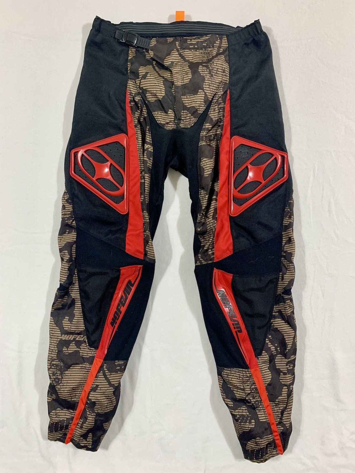 Vintage Y2K No Fear Elektron Motocross Pants Brown/Red Graphic Adult 34 EXC