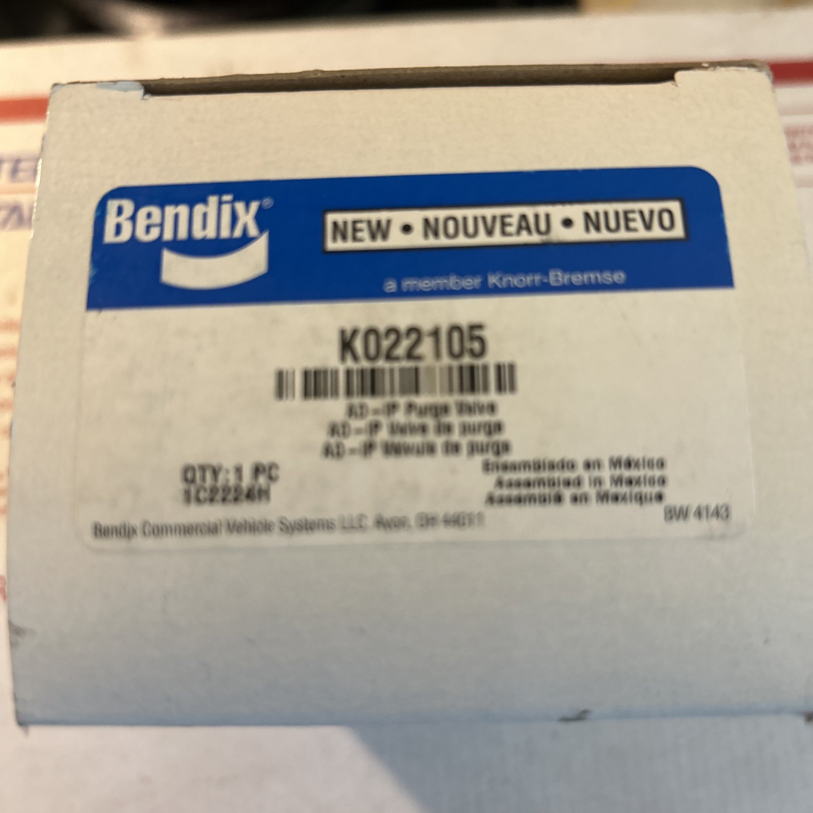 ~NEW GENUINE BENDIX AD-IP & AD-IS REPLACEMENT PURGE VALVE ASSEMBLY KIT ~ K022105
