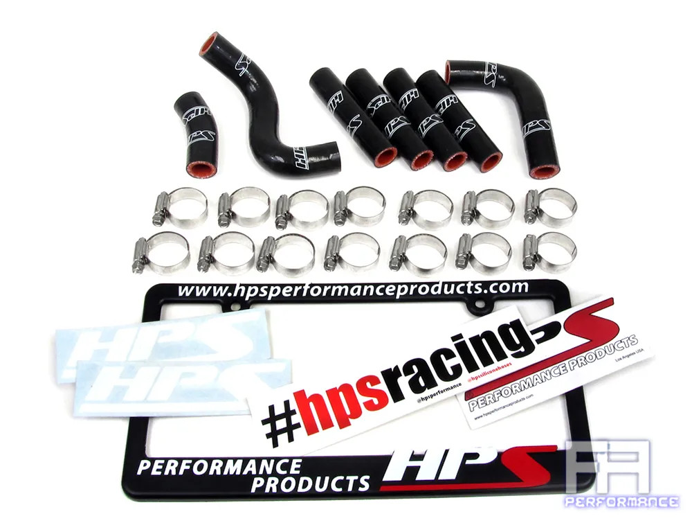 HPS Silicone Pesky Heater Hose Kit For 96-97 LX450 92-98 Land Cruiser 4.5L Black