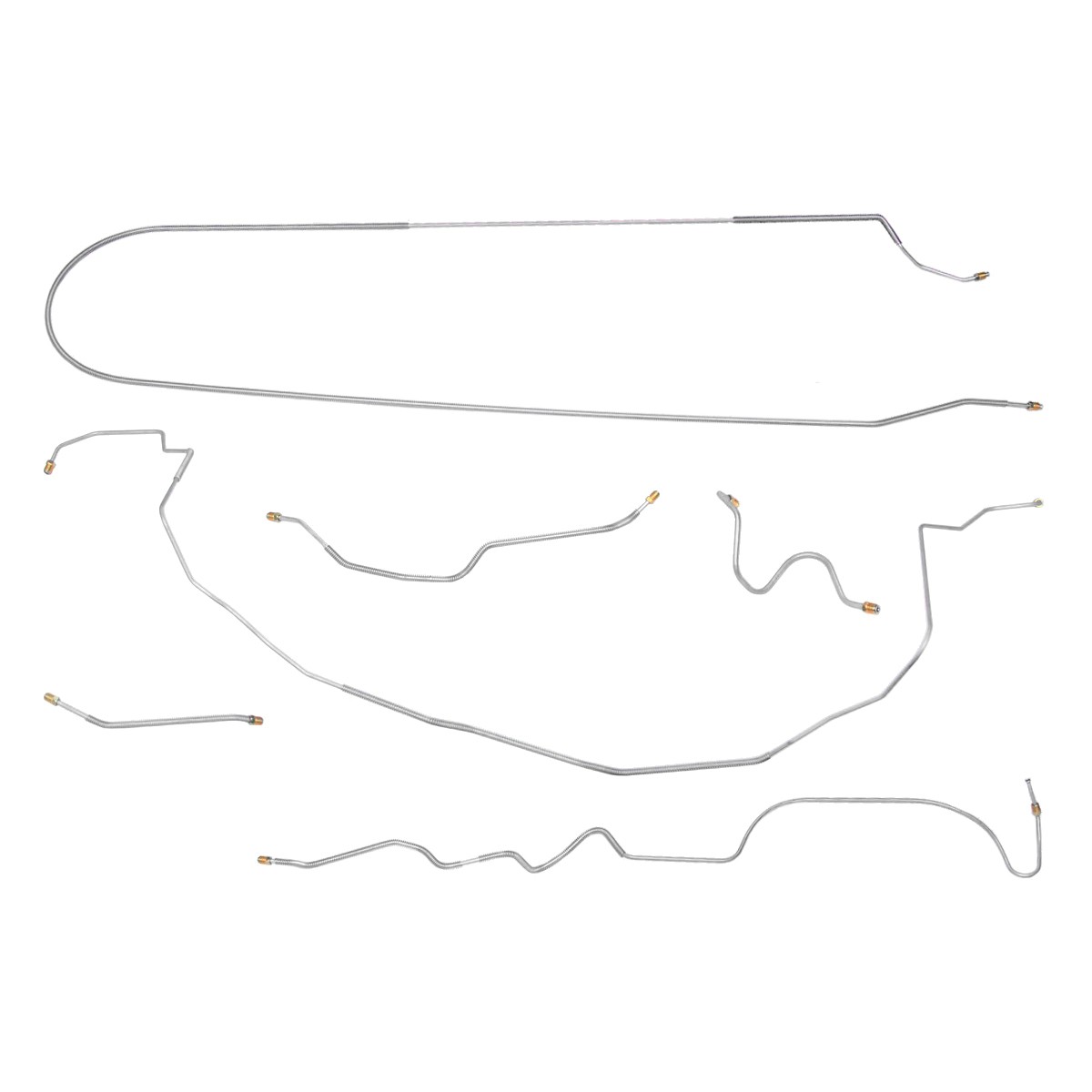 1963-65 Buick Riviera Complete Power Drum Brake Line Kit Set Tubes Stainless