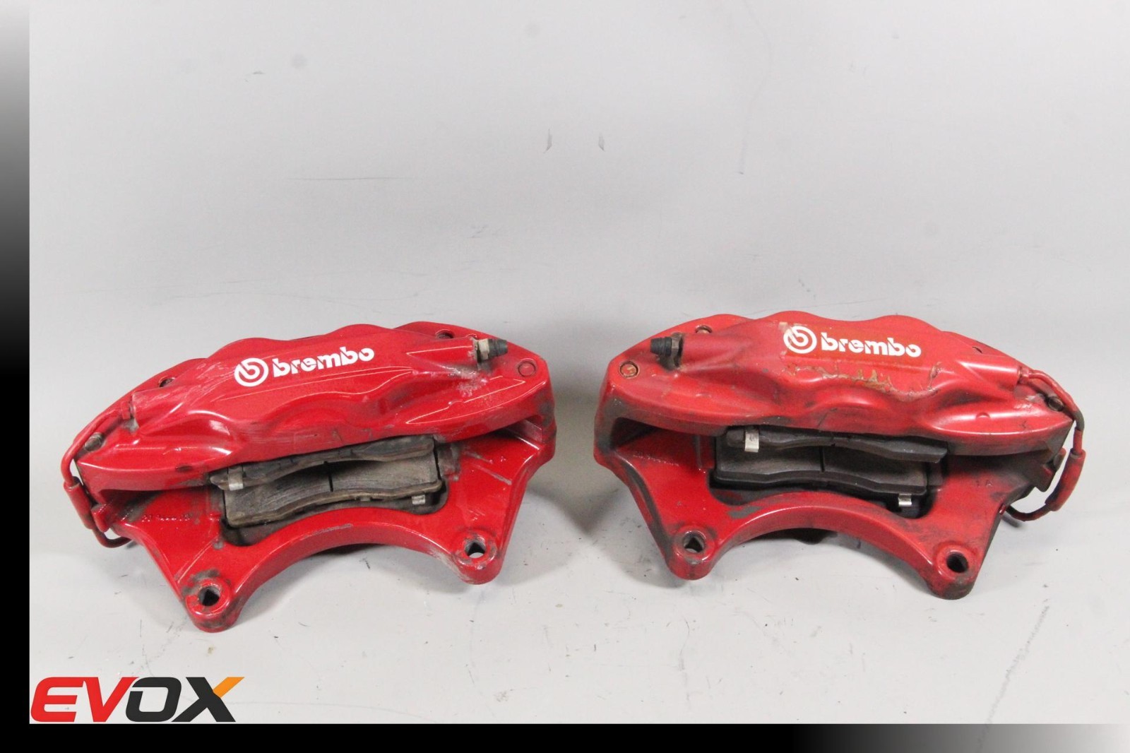 08-15 Mitsubishi Lancer Evolution EVO X FRONT Brembo Red Set x2 - Calipers 79 08-15 Mitsubishi Lancer Evolution EVO X FRONT Brembo Red Set x2 - Calipers 79