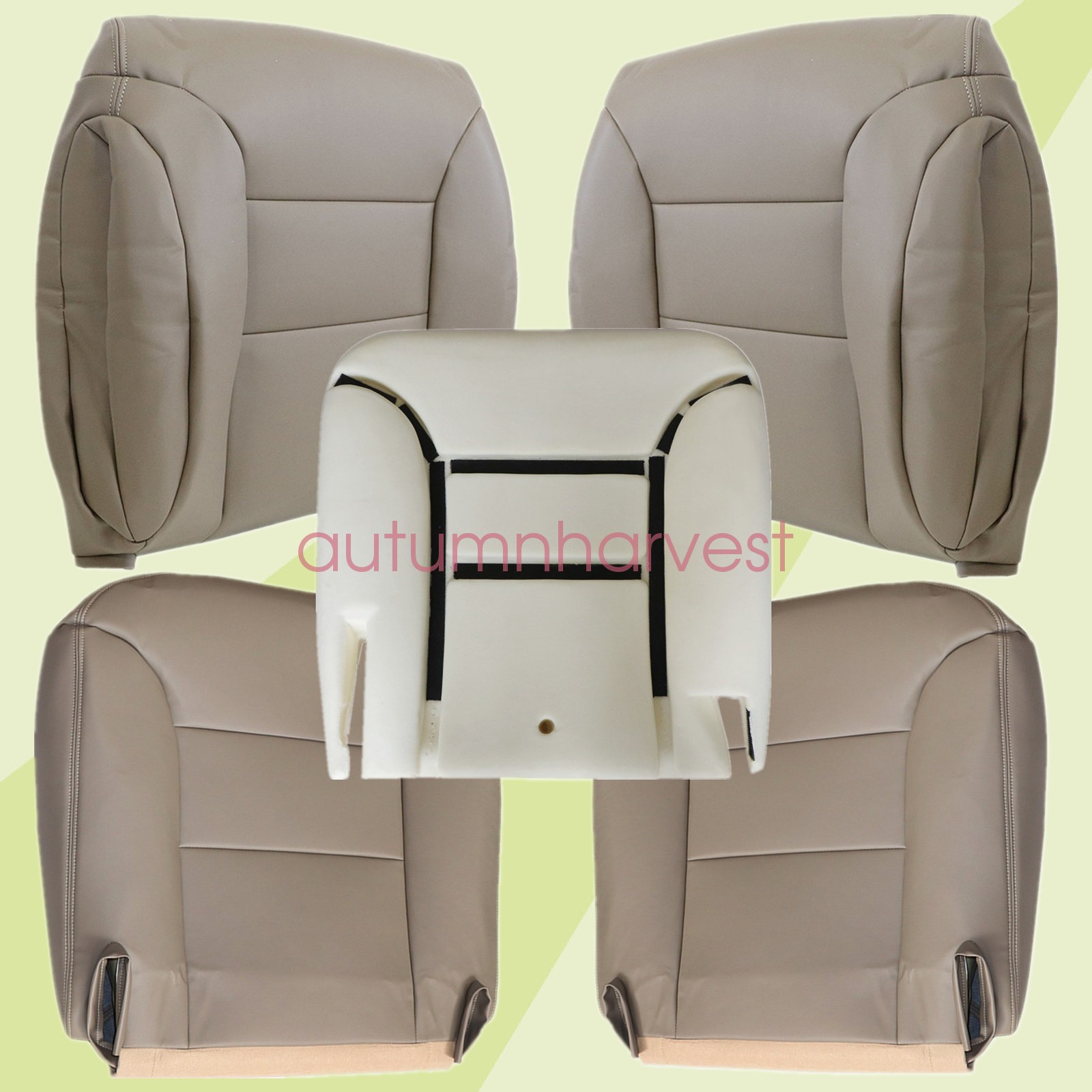 For 1995-1999 Chevy Suburban Driver & Passenger Seat Cover & Driver Foam Cushion