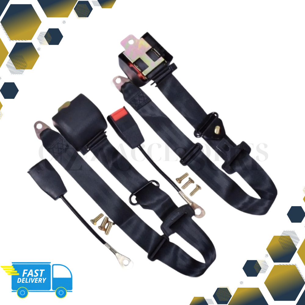 For All Isuzu Replacement Car Seat Belt Adjustable 3 Point Pair Front Set x2