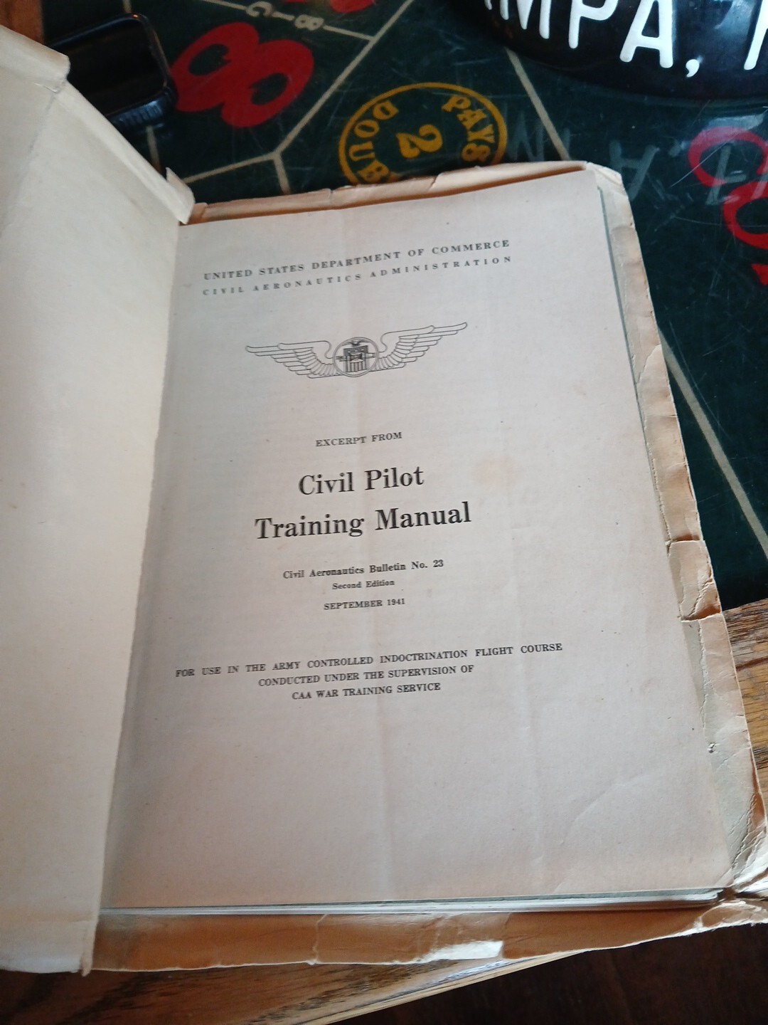 Civil Pilot Training Manual Excerpt No 23 - 1941 & 1943 Fundamentals Maneuvers