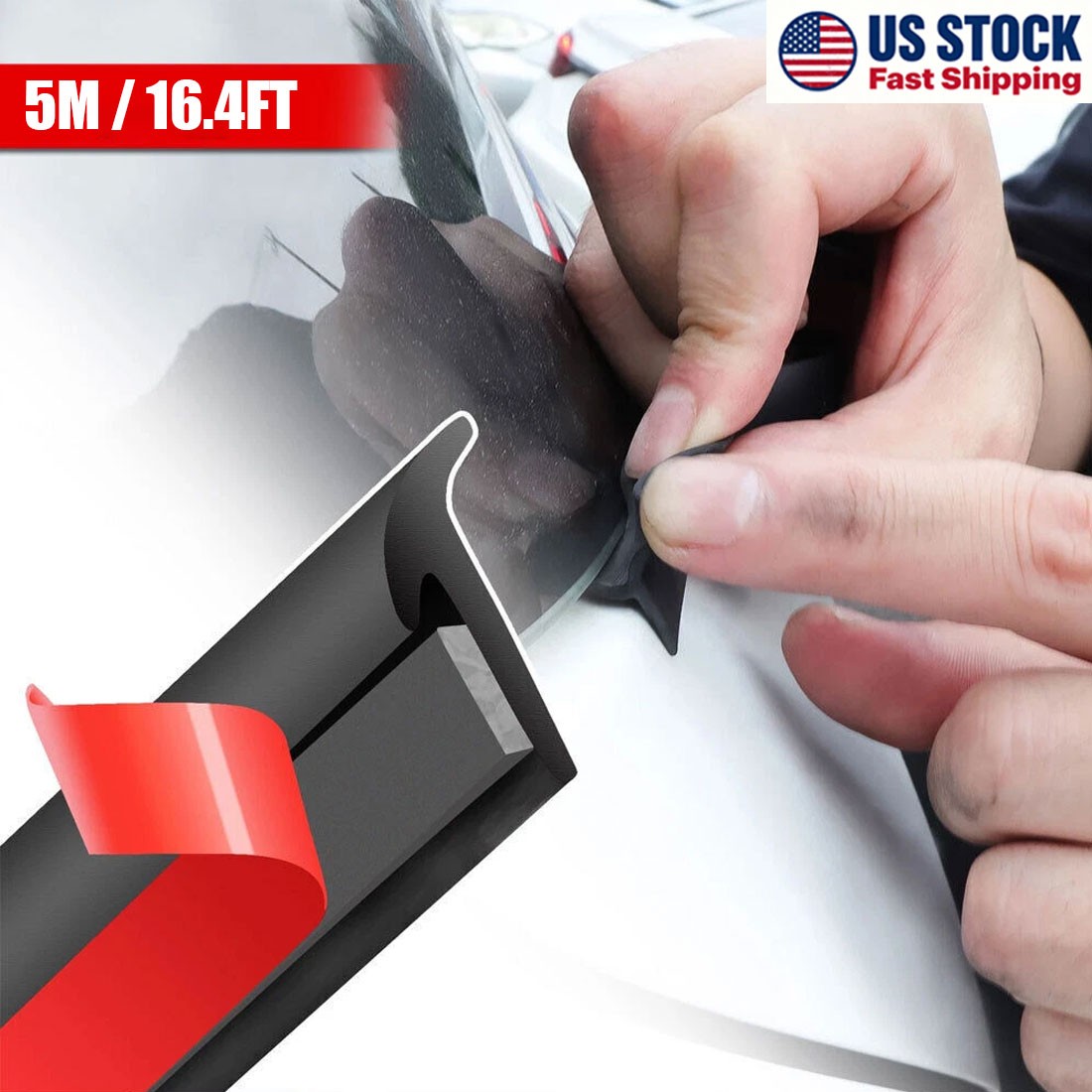 16.4FT Rubber Edge Trim T-Type Seal Strip Car Windshield Edge Weather Stripping 16.4FT Rubber Edge Trim T-Type Seal Strip Car Windshield Edge Weather Stripping