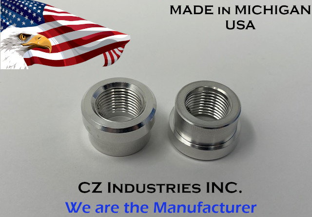 3/8 NPT ALUMINUM FEMALE WELD ON / WELD IN FLANGE FITTING BUNG, 3/8\