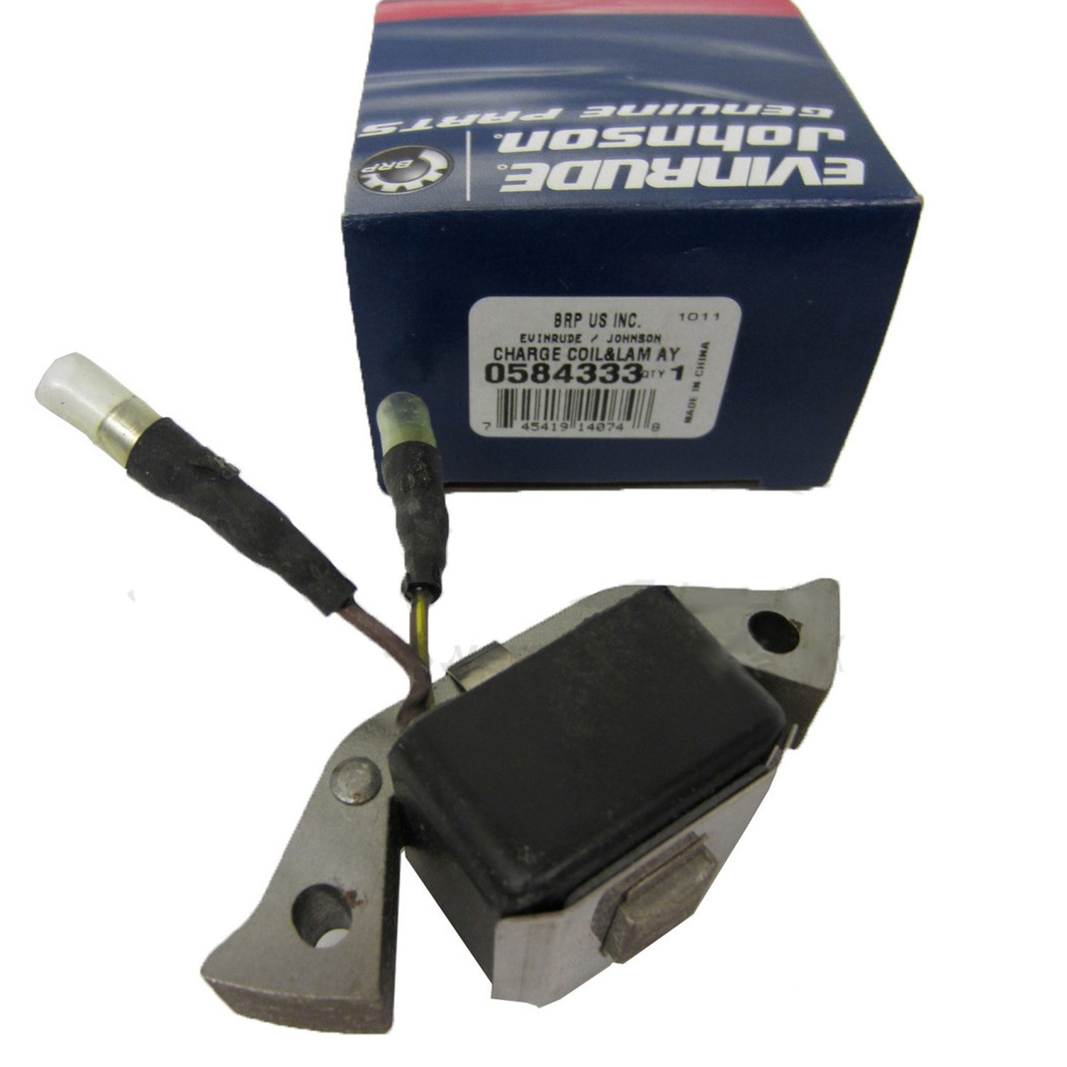 Johnson Evinrude OMC OEM Charge Coil & Lamination Assembly, 0584333 Johnson Evinrude OMC OEM Charge Coil & Lamination Assembly, 0584333